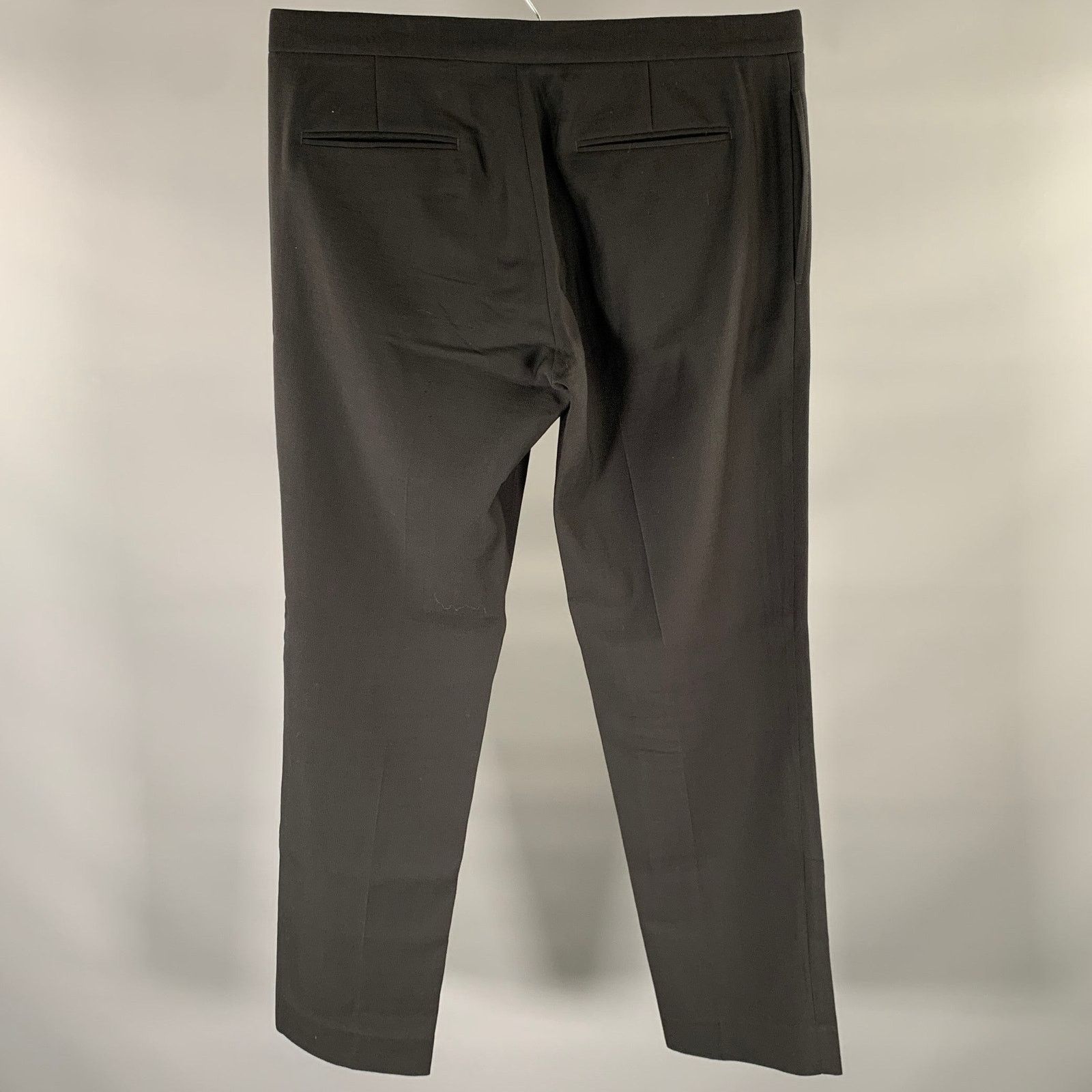 Maison Margiela MAISON MARGIELA Size 34 Black Wool Slim Straight Dress Pants Size US 34 / EU 50 - 3 Thumbnail