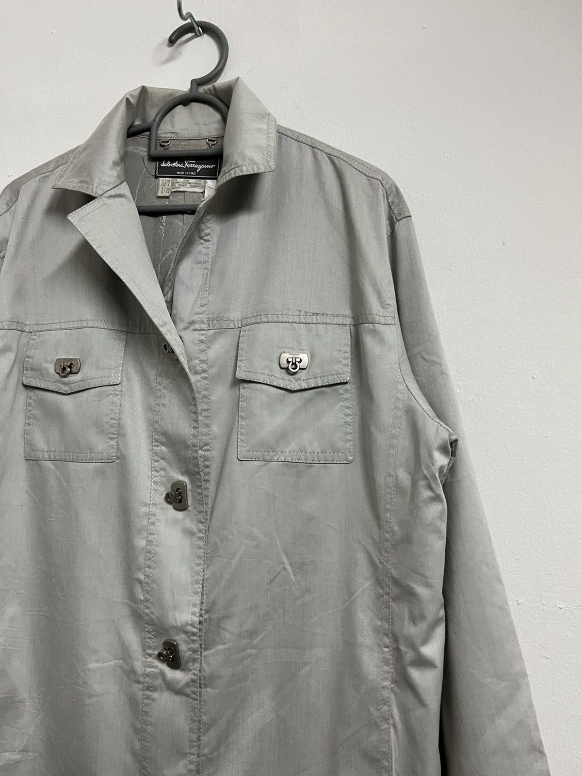 Salvatore Ferragamo 💥Vintage 80s SALVATORE FERRAGAMO Made In Italy Luxury Jacket Size S / US 4 / IT 40 - 2 Thumbnail