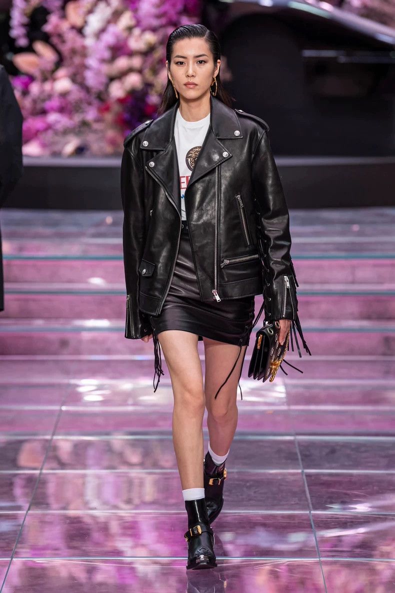 Versace Versace Fringed biker leather coater jacket Size US L / EU 52-54 / 3 - 9 Thumbnail