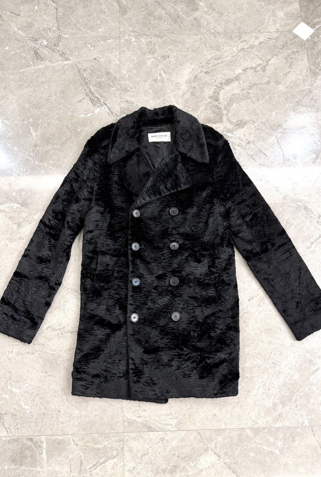 Saint Laurent Paris Saint Laurent SLP Black Eco Fur Coat Sz.50 Size US M / EU 48-50 / 2 - 1 Thumbnail