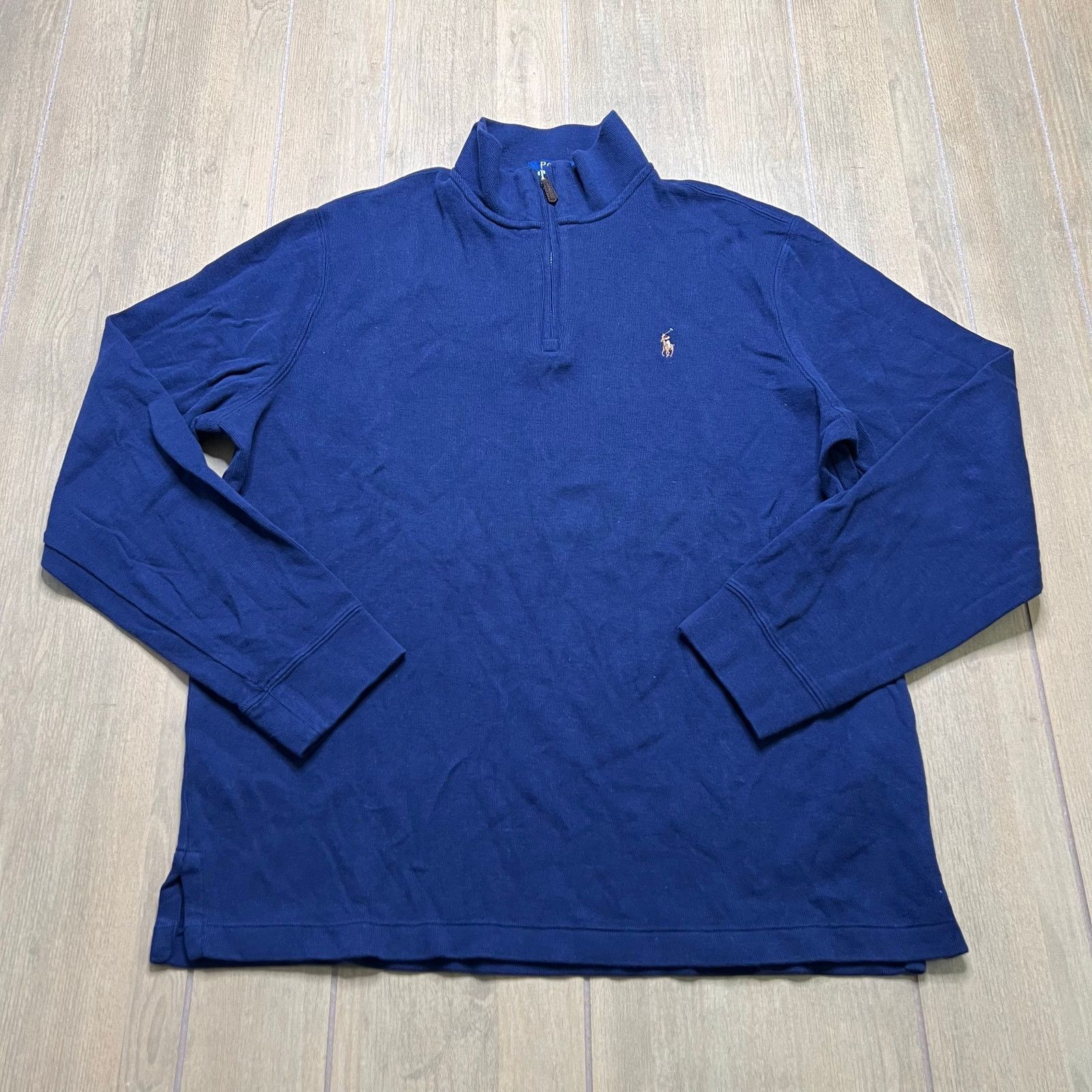 Polo Ralph Lauren Polo Ralph Lauren Men's Sz L Estate-Rib Cotton Quarter-Zip Size US L / EU 52-54 / 3 - 3 Thumbnail