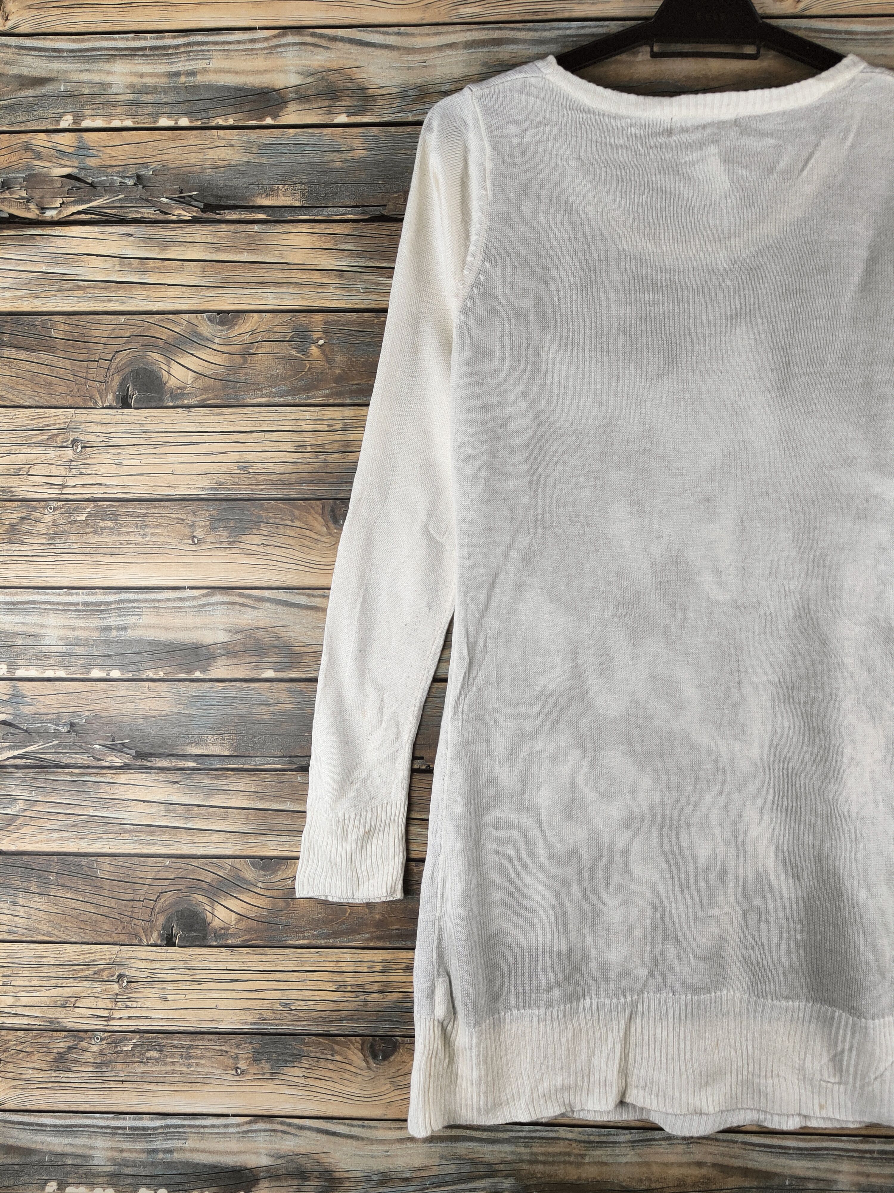 Japanese Brand DL Grail Ivory Knitwear Long Sleeve T-shirts #46-975 Size M / US 6-8 / IT 42-44 - 9 Thumbnail