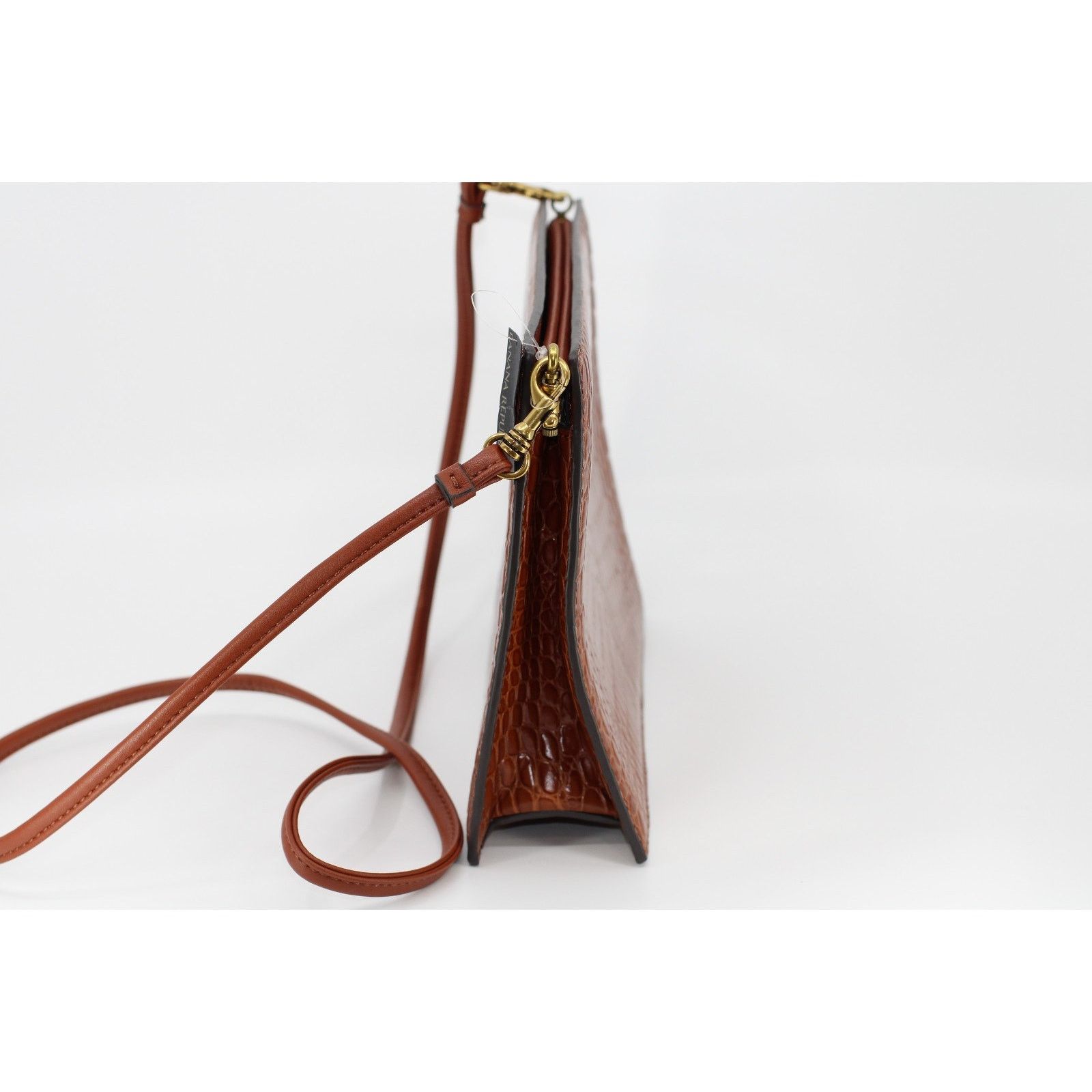 Banana Republic New BANANA REPUBLIC Croc-effect Leather Clutch Shoulder Bag Size ONE SIZE - 2 Thumbnail
