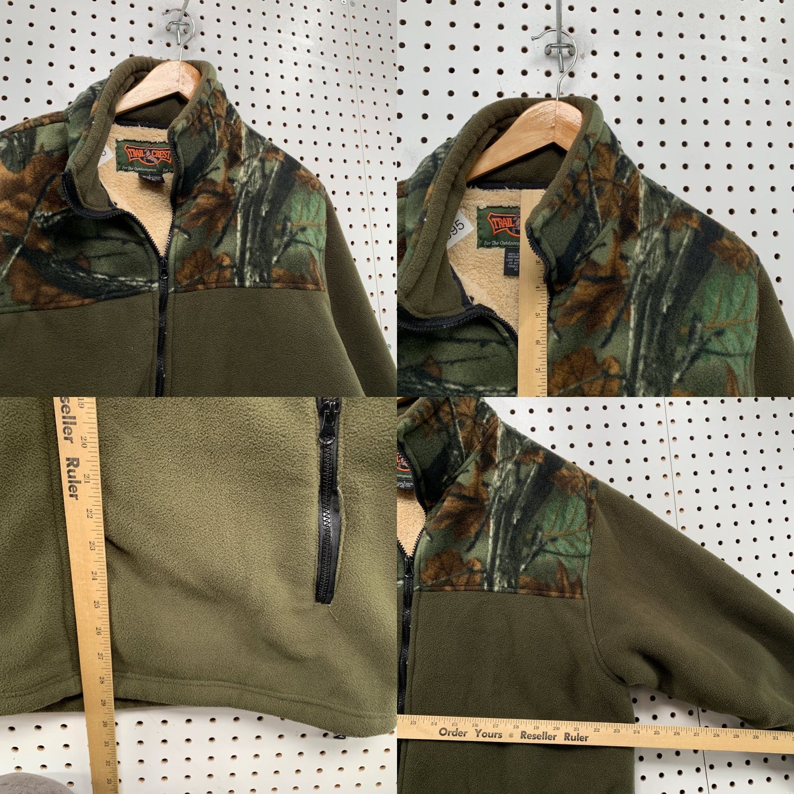 Vintage TrailCrest Jacket Mens Large Green Camouflage Fleece Sherpa Lined Outdoor Size US L / EU 52-54 / 3 - 8 Thumbnail