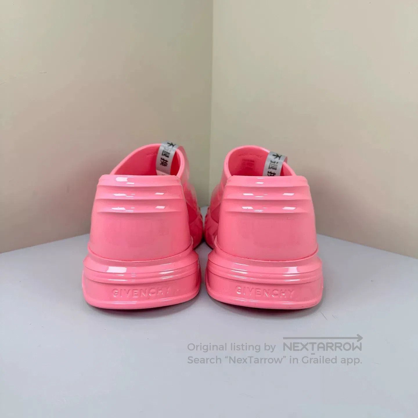 Givenchy Givenchy Pink Patent Leather Platform Wedge Sandals. Size US 7 / IT 37 - 3 Thumbnail