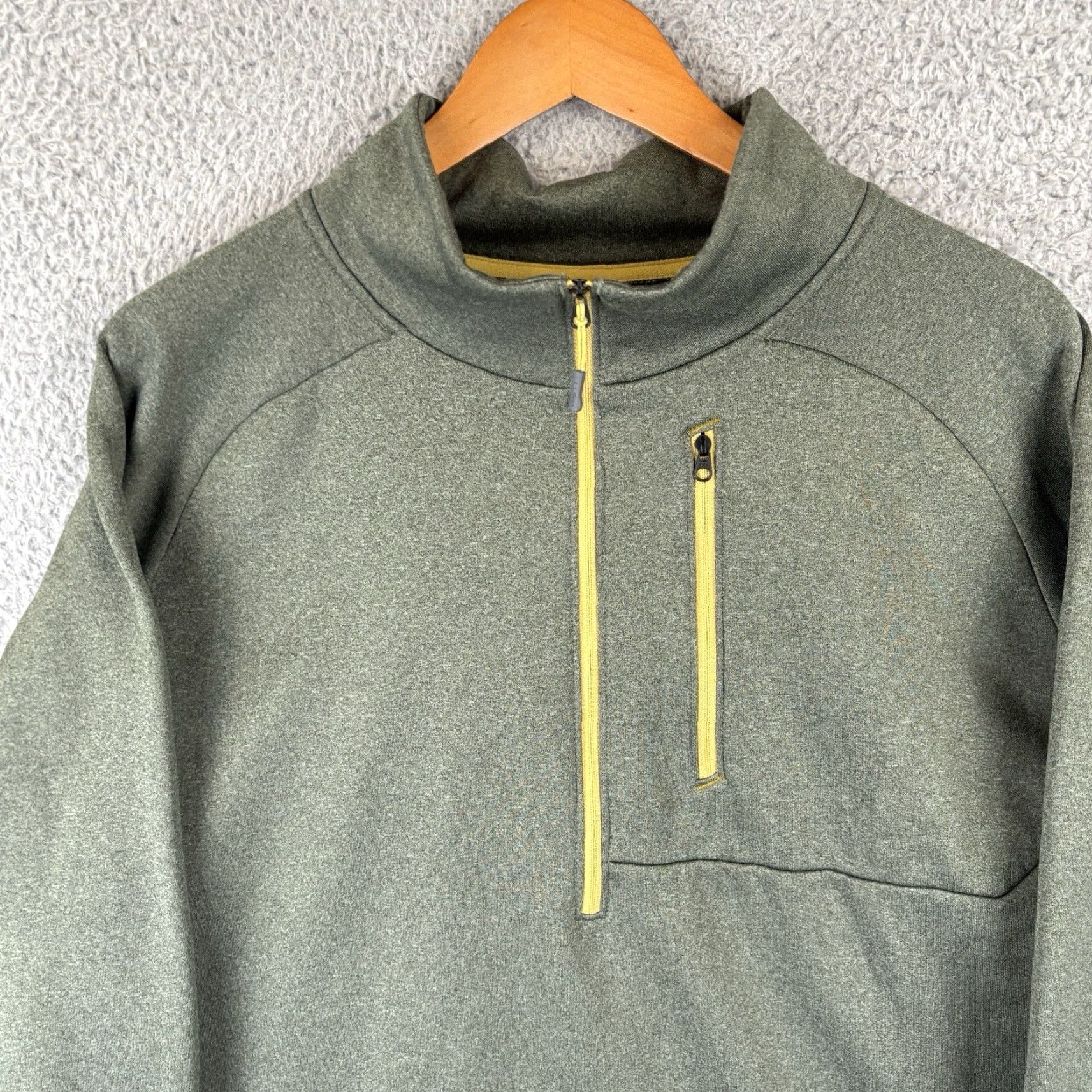 Vintage LL Bean Mountain Tech Fleece 1/2 Zip Jacket Men’s 2XL Olive Green Pullover Active Regular Size US XXL / EU 58 / 5 - 2 Thumbnail