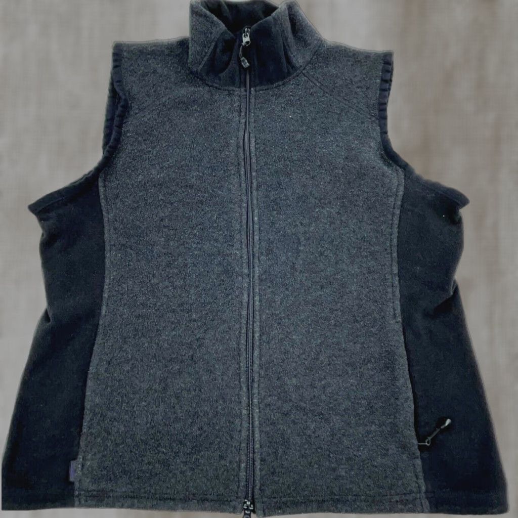 Ralph Lauren Lauren Ralph Lauren Vest Women Large Gray Black Fleece Jacket Active Size L / US 10 / IT 46 - 1 Thumbnail