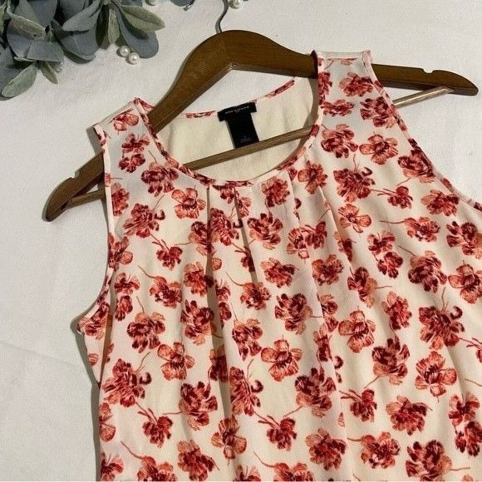 Ann Taylor Ann Taylor Shirt Sleeveless Blouse Tank Floral Small Size S / US 4 / IT 40 - 7 Thumbnail