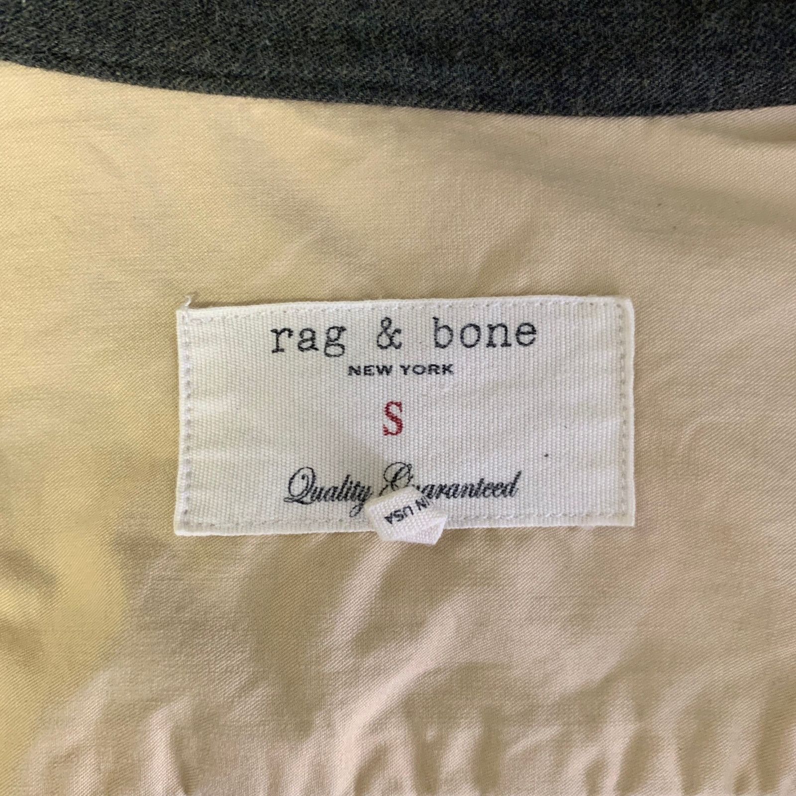 Rag & Bone RAG & BONE S Grey Cotton Pointed Collar Long Sleeve Shirt Size US S / EU 44-46 / 1 - 4 Thumbnail