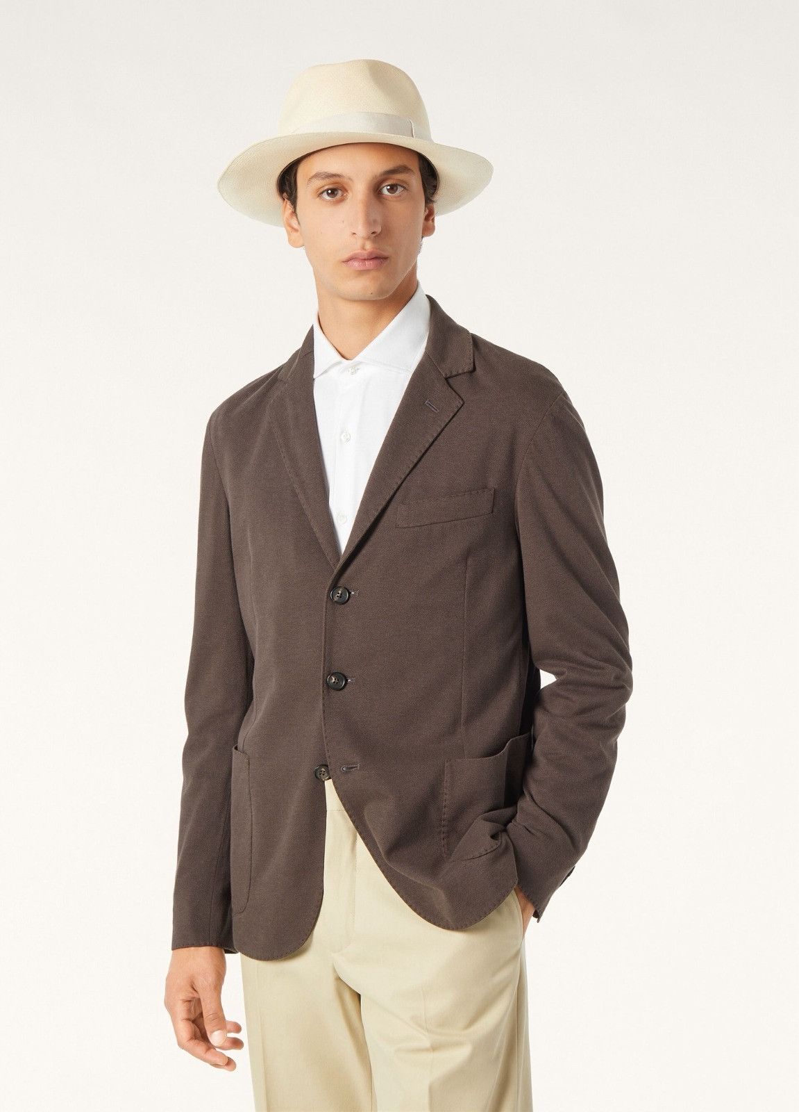 Loro Piana o1srvl11e0526 FAO9263 Sweater SB Jacket in Brown Size US L / EU 52-54 / 3 - 4 Thumbnail