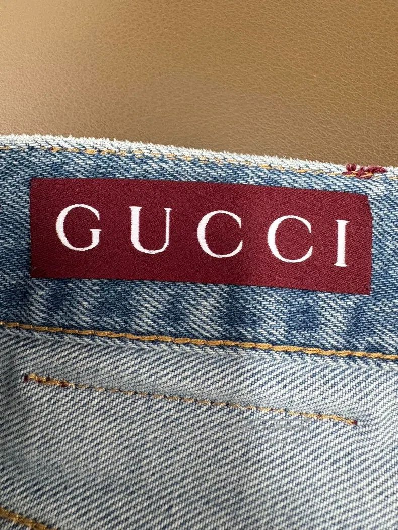 Gucci Gucci Washed blue slit jeans for the old catwalk Size 25" / US 0 / IT 36 - 7 Thumbnail