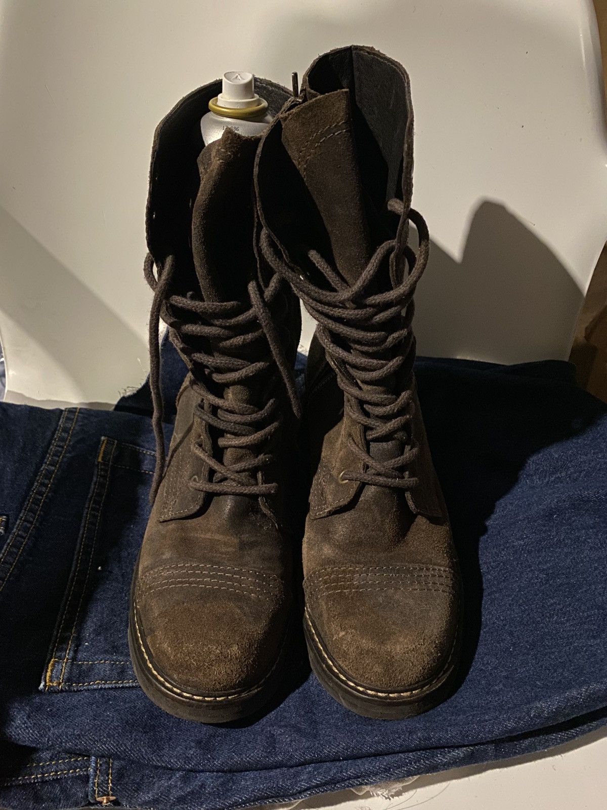 Donald Pliner Gorgeous Vintage Chocolate Brown Suede Boots 10M Size US 10 / IT 40 - 3 Thumbnail