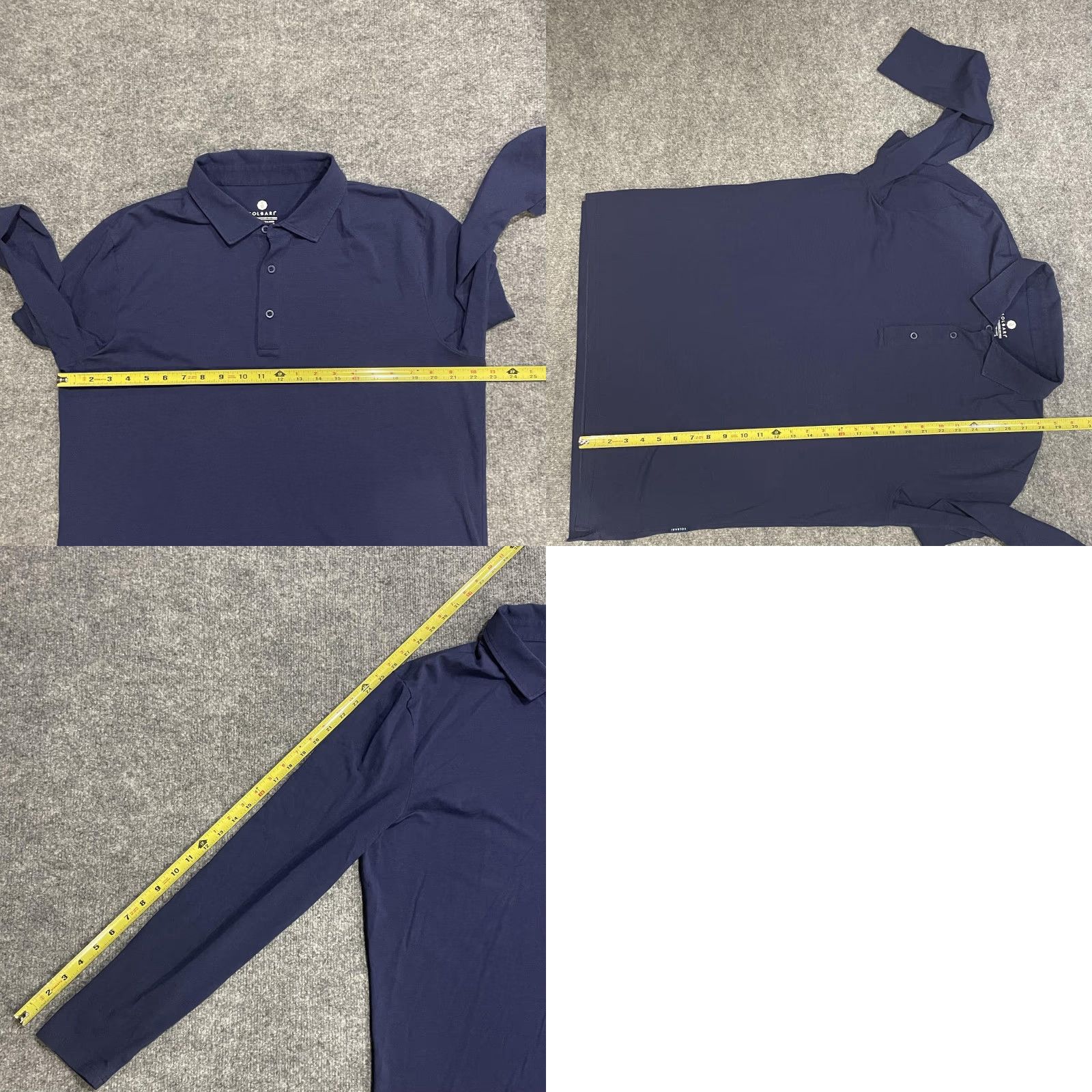 Vintage VINTAGE? (No) Solbari Polo Shirt Mens XL Navy Blue Long Sleeve UPF50 Sun Protection Cotton Size US XL / EU 56 / 4 - 8 Thumbnail