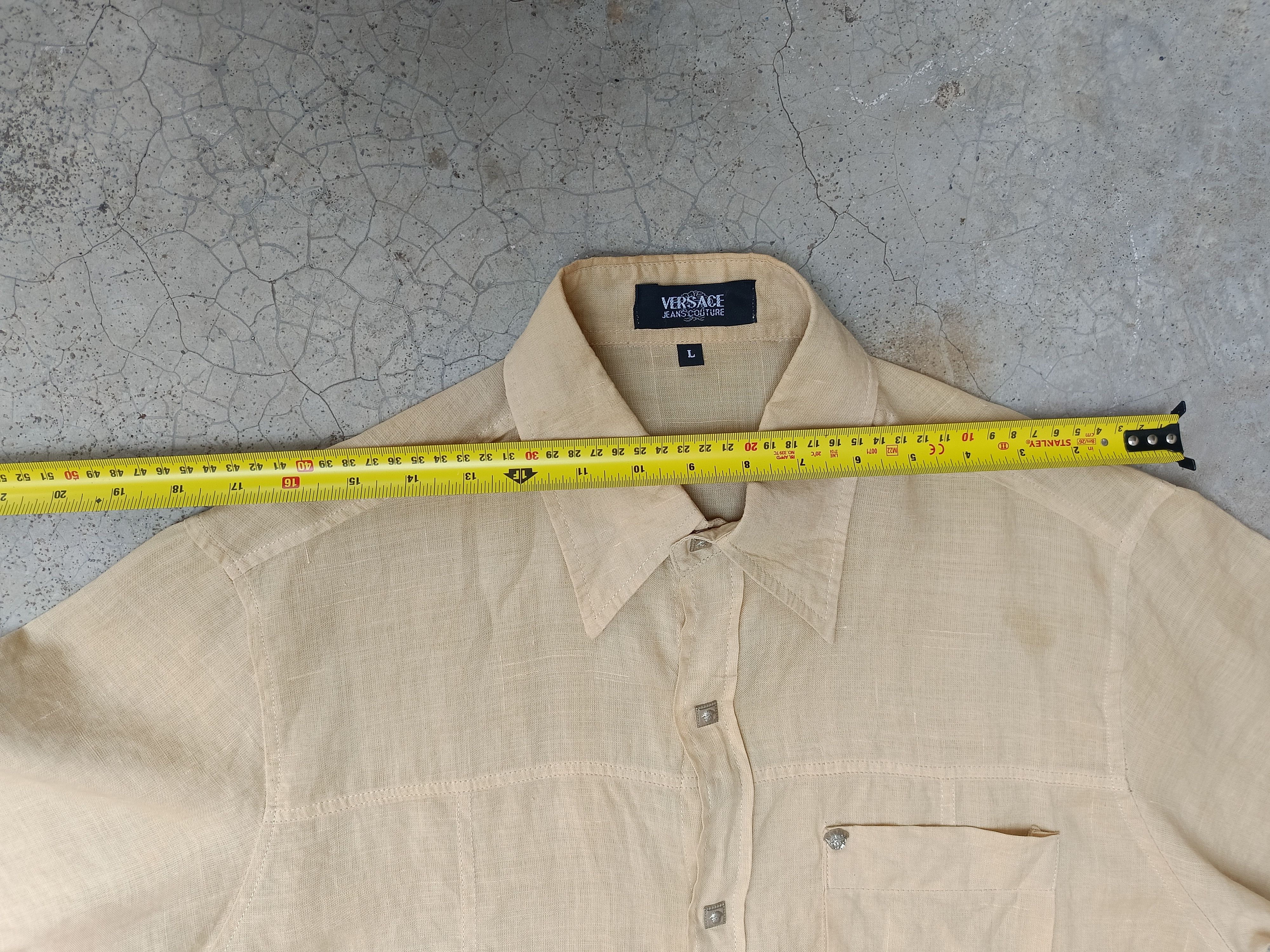 Versace Jeans Couture 90's VERSACE JEANS COUTURE VINTAGE SHIRT BUTTON UP LINEN Size US L / EU 52-54 / 3 - 11 Thumbnail