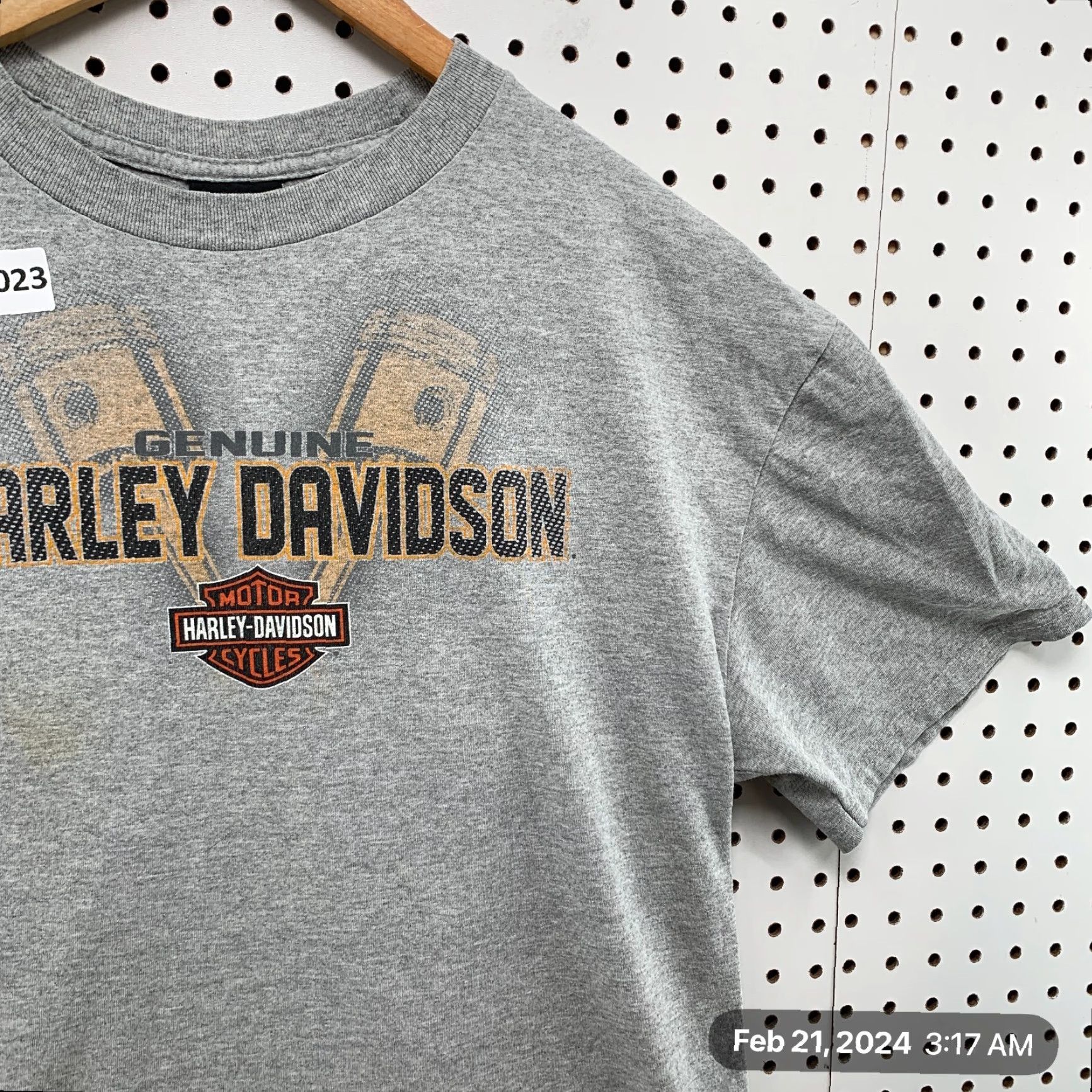 Harley Davidson Harley-Davidson Motorcycle Shirt Mens XL Gray Eagle Graphic 23X28 Vintage Onalaska WI Size US XL / EU 56 / 4 - 7 Thumbnail