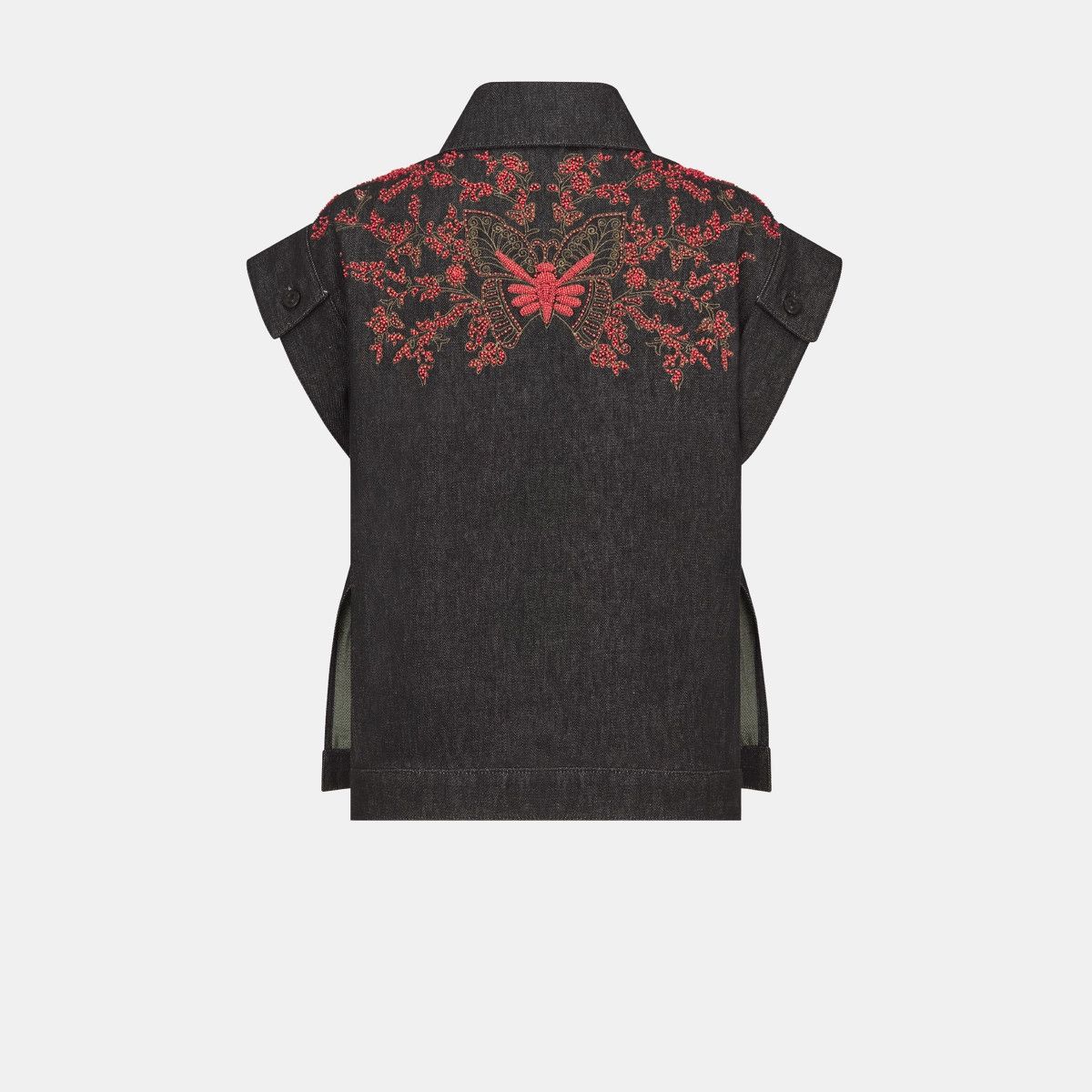 Dior o1bcso1str0225 Embroidered Jacket in Black Size M / US 6-8 / IT 42-44 - 2 Thumbnail