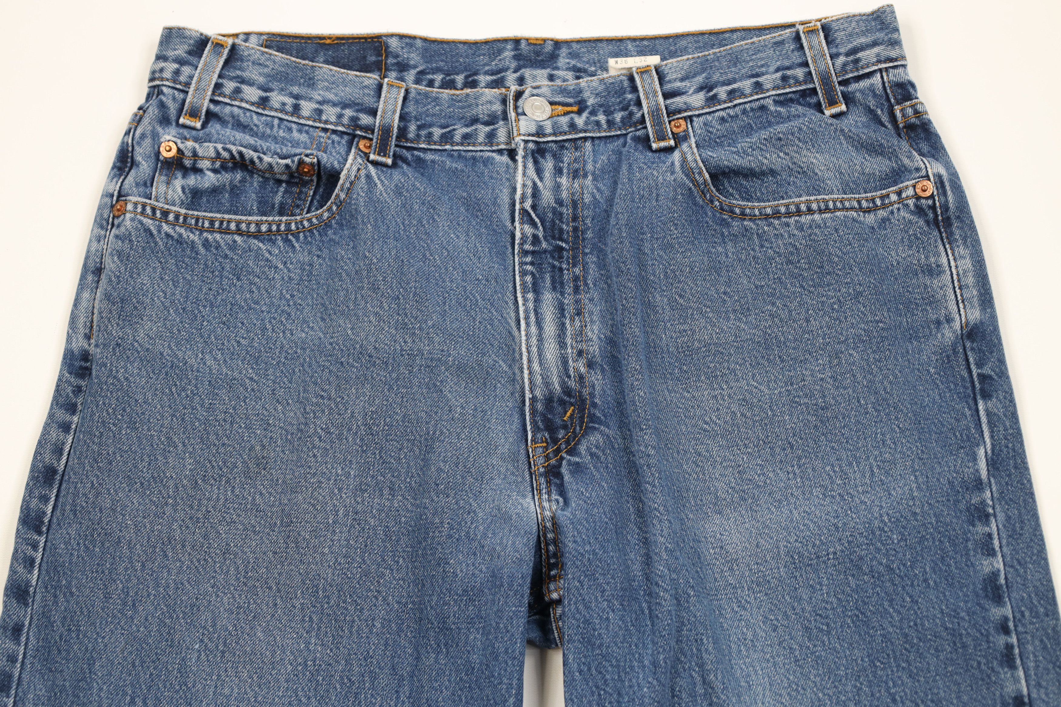 Levi's Vintage 90s Levis 550 Relaxed Fit Denim Jeans Blue Cotton Size US 36 / EU 52 - 2 Thumbnail