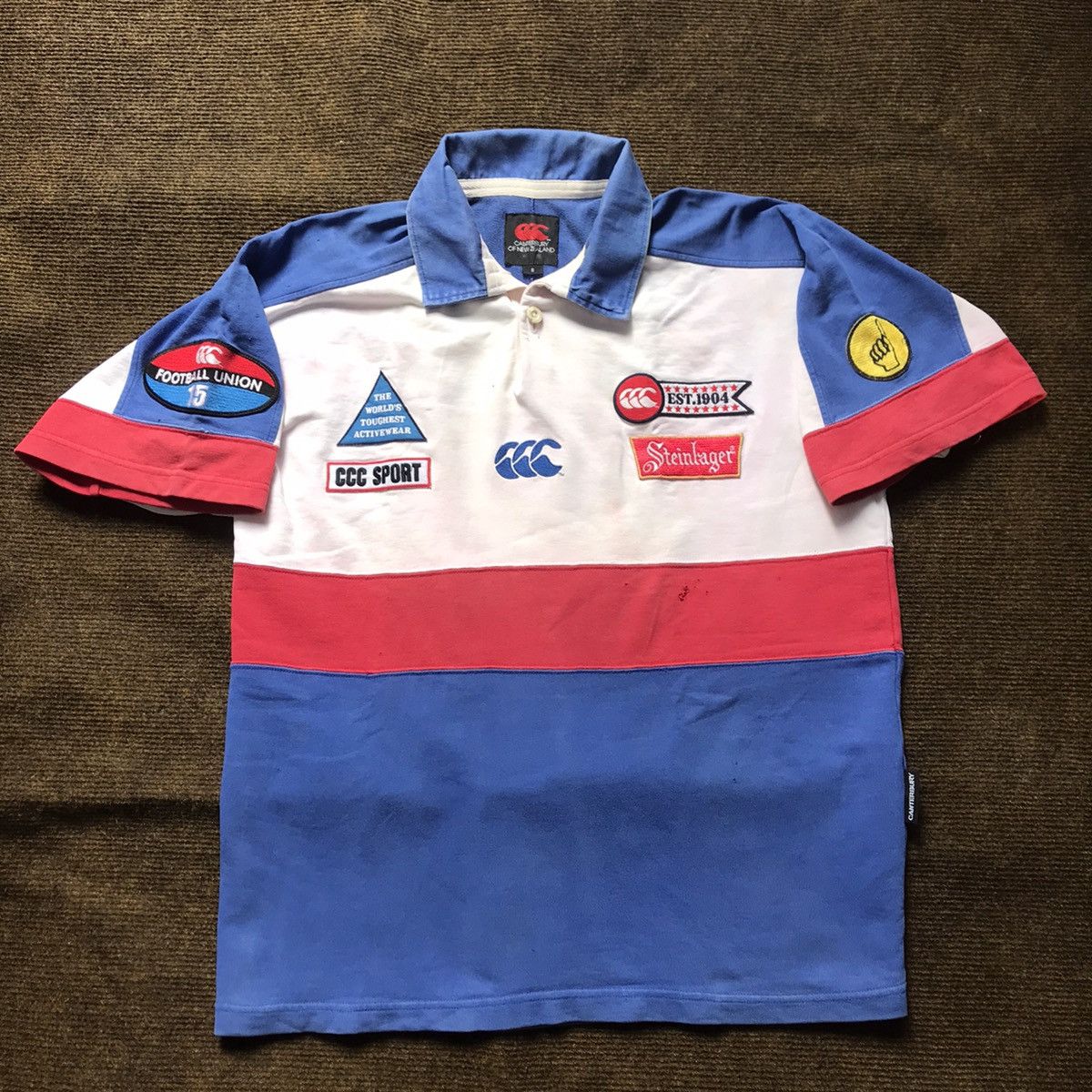 Canterbury of New Zealand × Vintage VINTAGE CANTERBURY STEINLAGER CCC SPORT FOOTBALL UNION SHIRT Size US XL / EU 56 / 4 - 1 Thumbnail