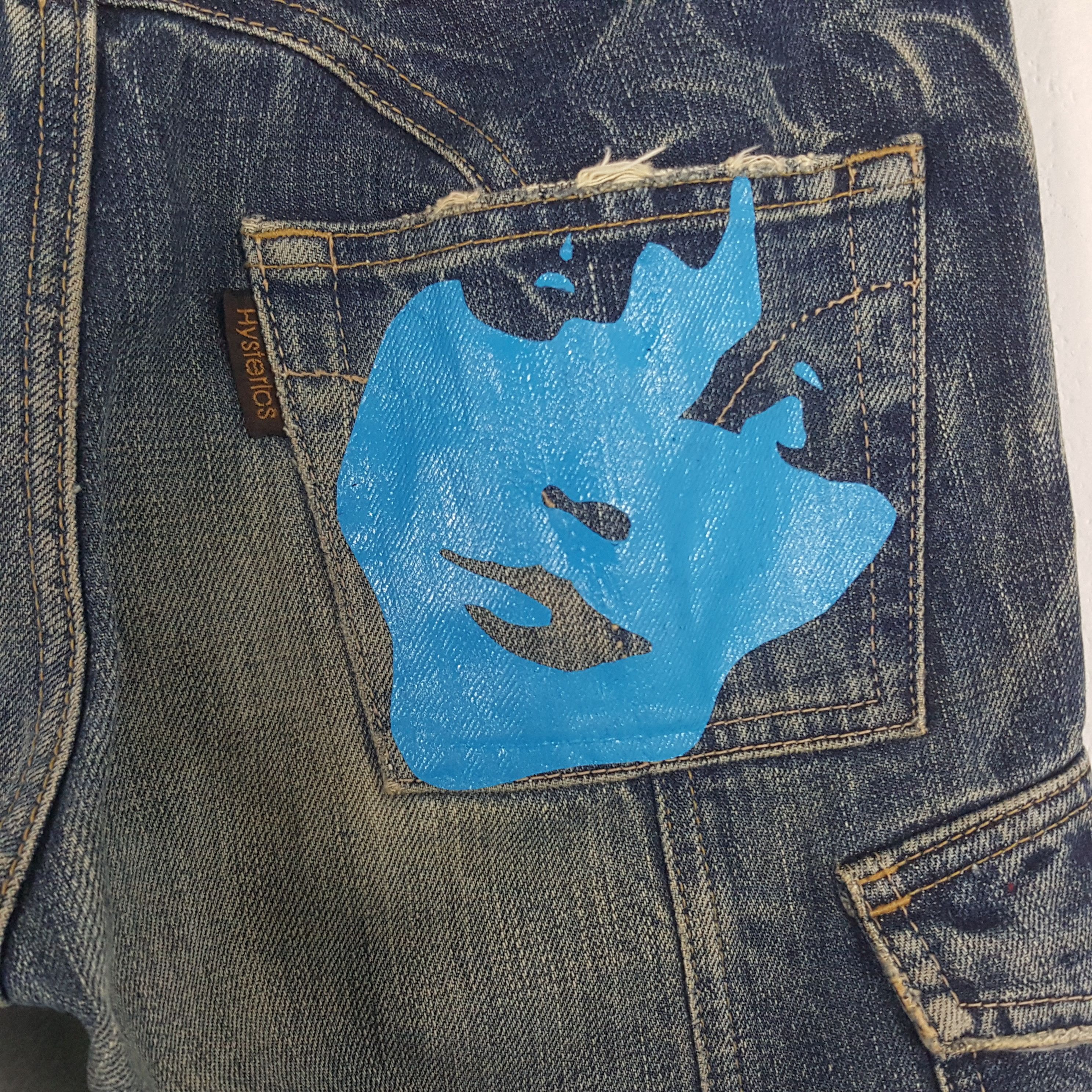 Hysteric Glamour × Japanese Brand × Vintage Vintage Hysteric Glamour Japan 3 Quaters Cargo Denim Jeans Size US 27 - 3 Thumbnail