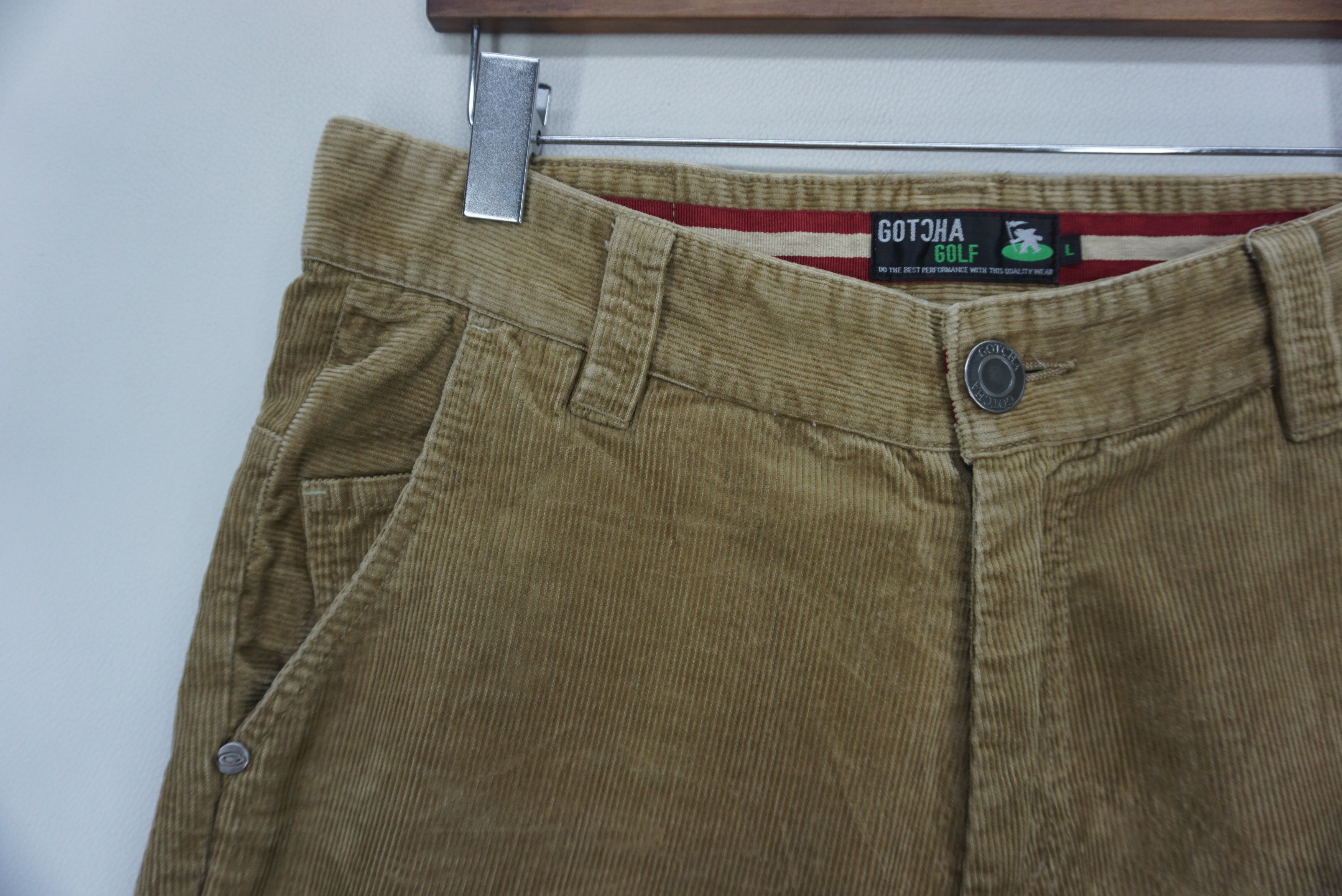 Gotcha Corduroy Pants fit W34xL32 Gotcha Golf Low Rise Embroidered Size US 32 / EU 48 - 3 Thumbnail