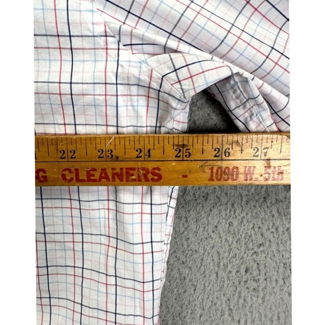 J.Crew J.CREW Button Up Shirt Mens 2XL White Plaid Performance Slim Long Sleeve Button-Up Shirt Size US XXL / EU 58 / 5 - 7 Thumbnail