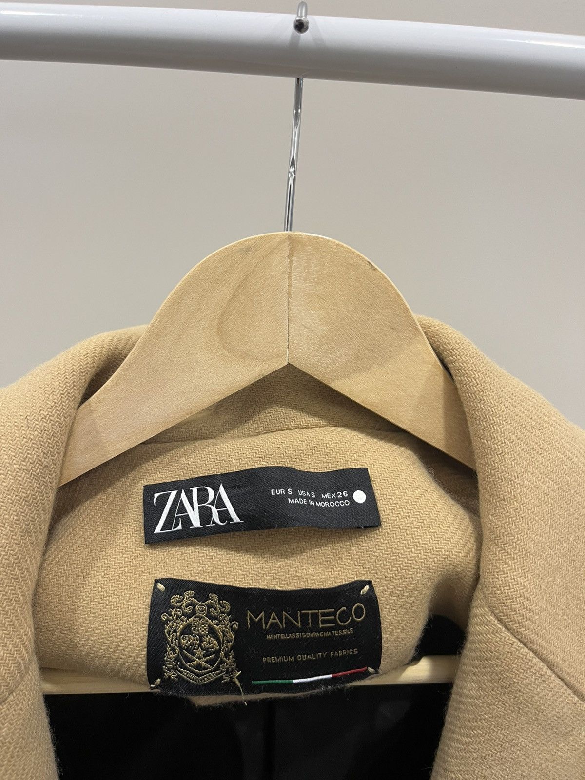 Zara Zara Manteco Women’s Brown Classic Elegant Wool Coat Sz S Size S / US 4 / IT 40 - 7 Thumbnail