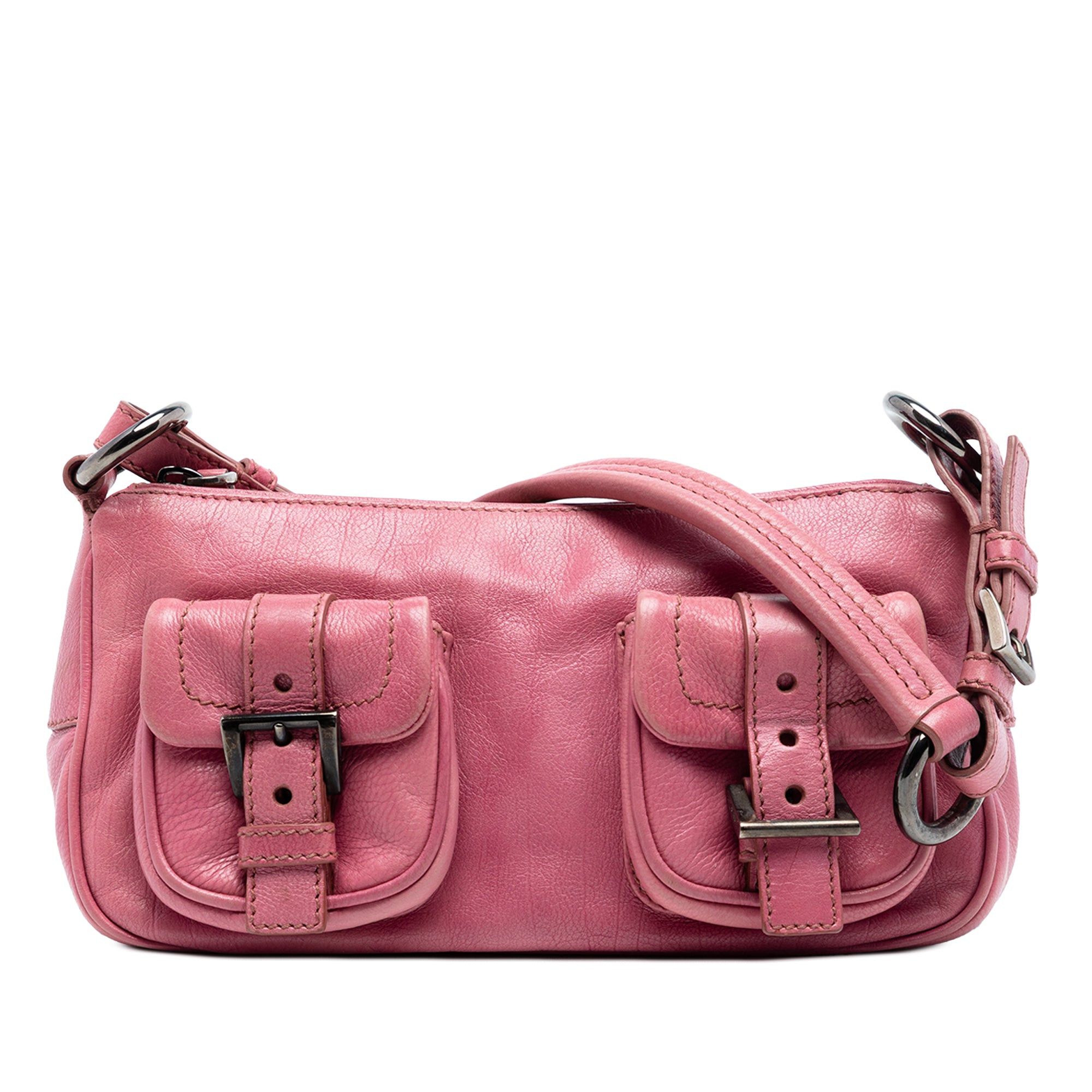 Prada Soft Calf Double Pocket Shoulder Bag Size ONE SIZE - 1 Thumbnail