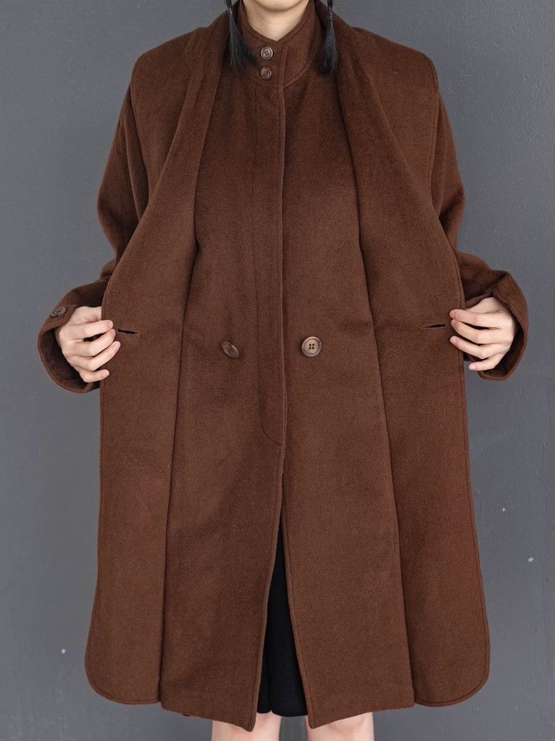 Comme des Garcons Comme Des Garcons Chocolate Fake Two-Piece Cashmere Coat Size S / US 4 / IT 40 - 5 Thumbnail
