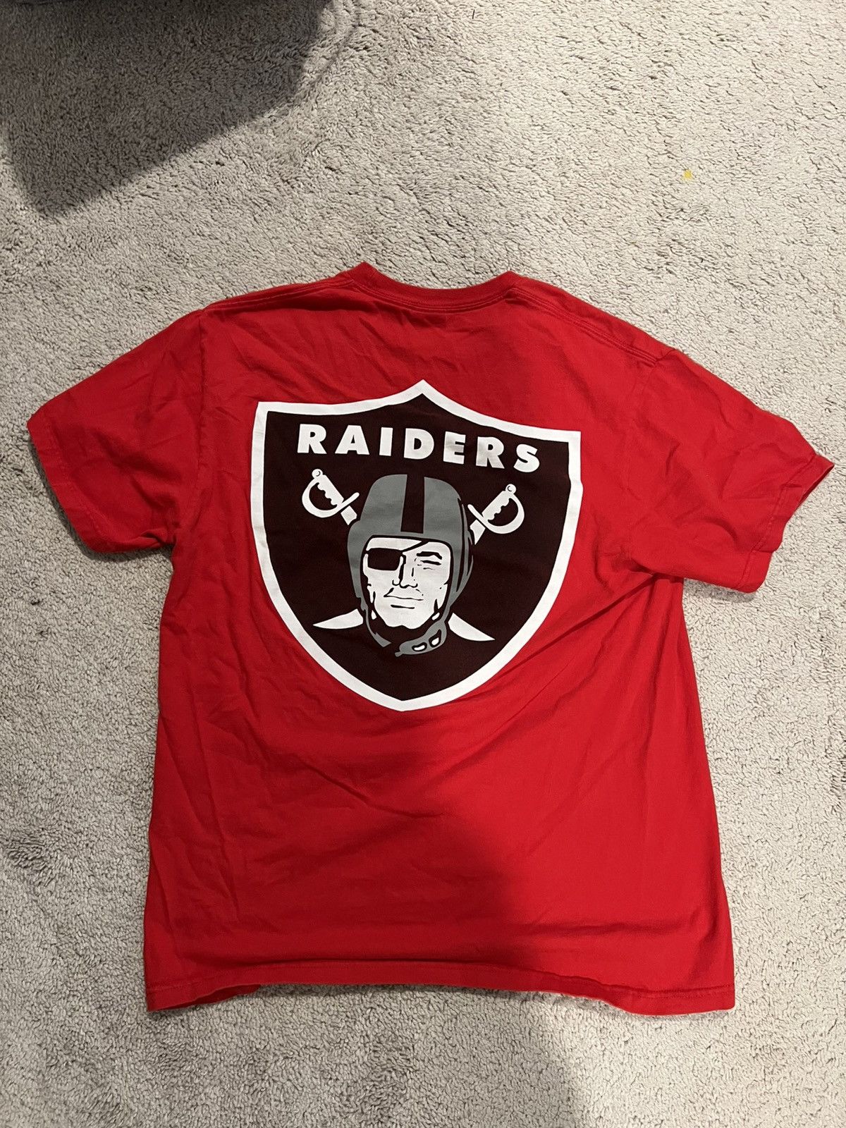 NFL × Supreme Worn - Supreme x NFL Oakland Raiders Tee sz. M | Grailed 