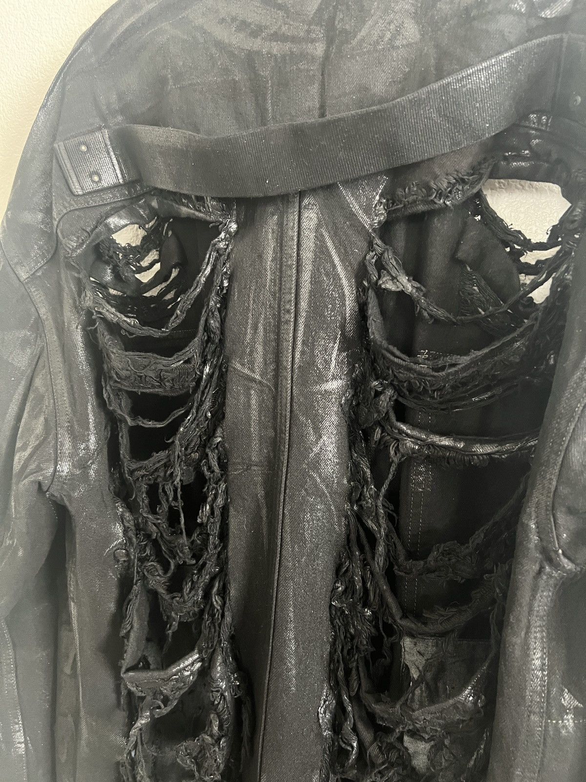 Rick Owens Drkshdw Rick Owens Strobe Oversized Distressed Coated-Jacket $2120 Size US S / EU 44-46 / 1 - 5 Thumbnail
