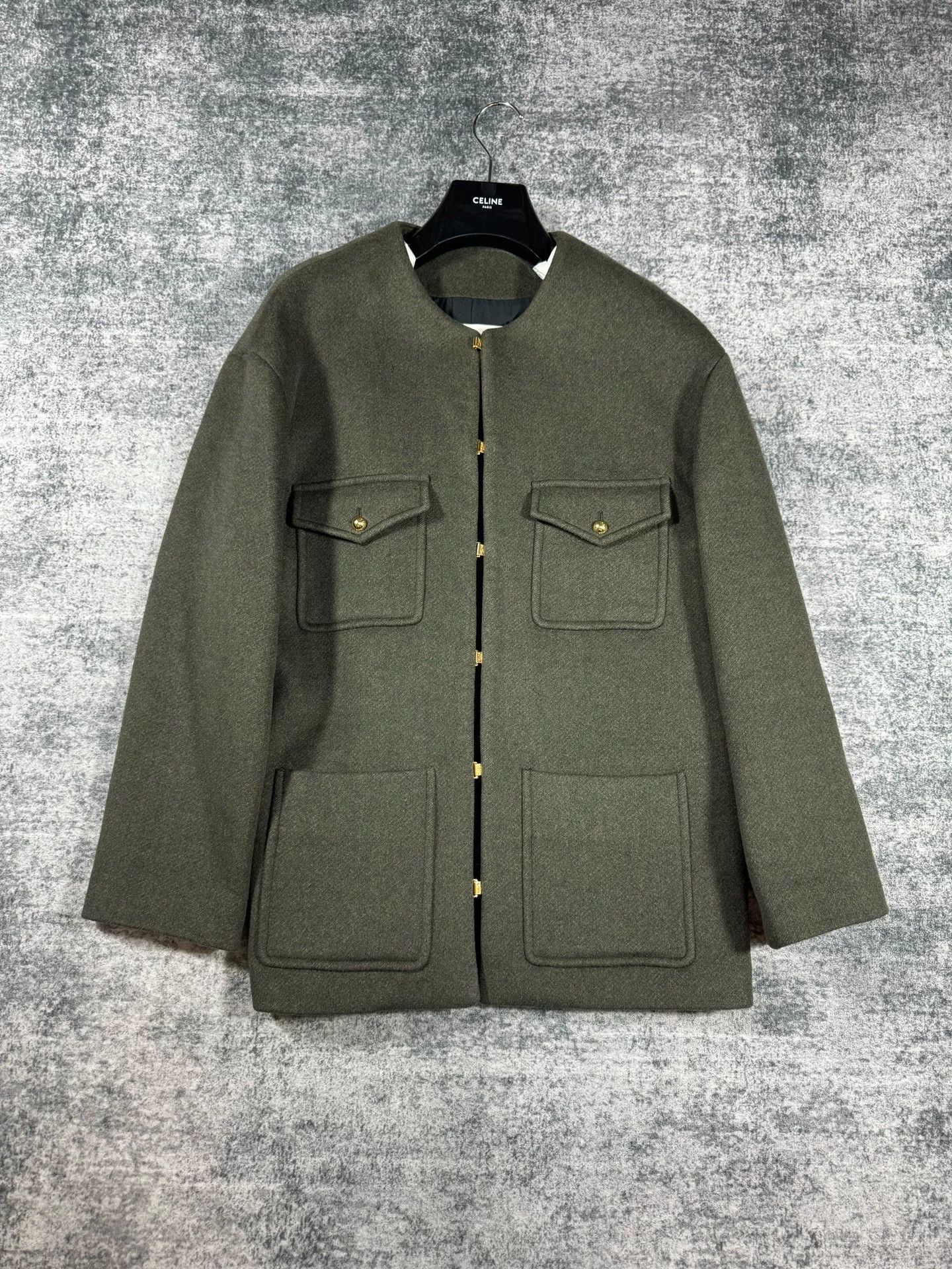 Celine Celine Four-Pocket Cashmere Coat with Gold Hardware Size S / US 4 / IT 40 - 1 Thumbnail