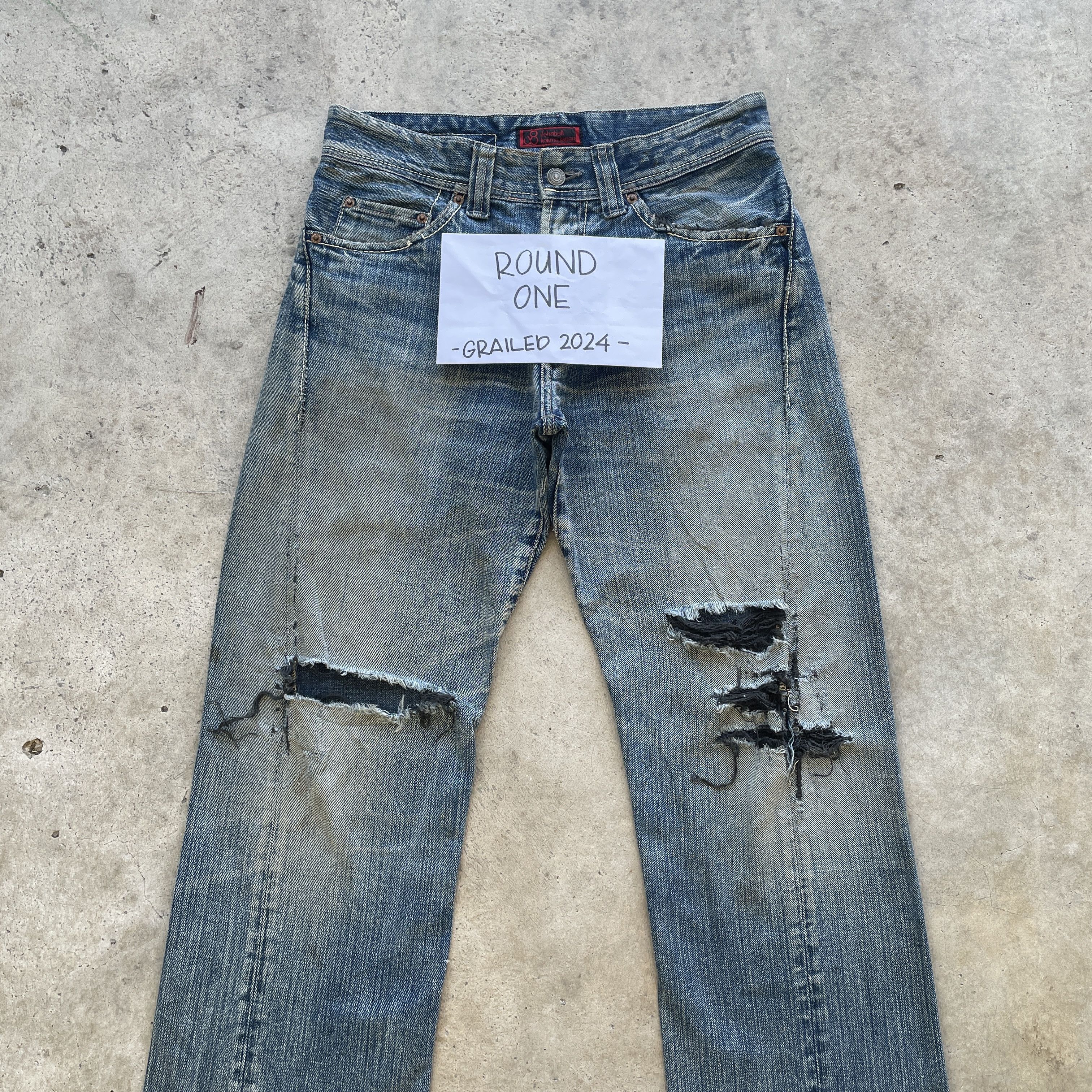 Japanese Brand × Jean W32 VINTAGE JOHNBULL KOJIMA JAPAN FADED RIPPED JEANS PANTS Size US 32 / EU 48 - 4 Thumbnail