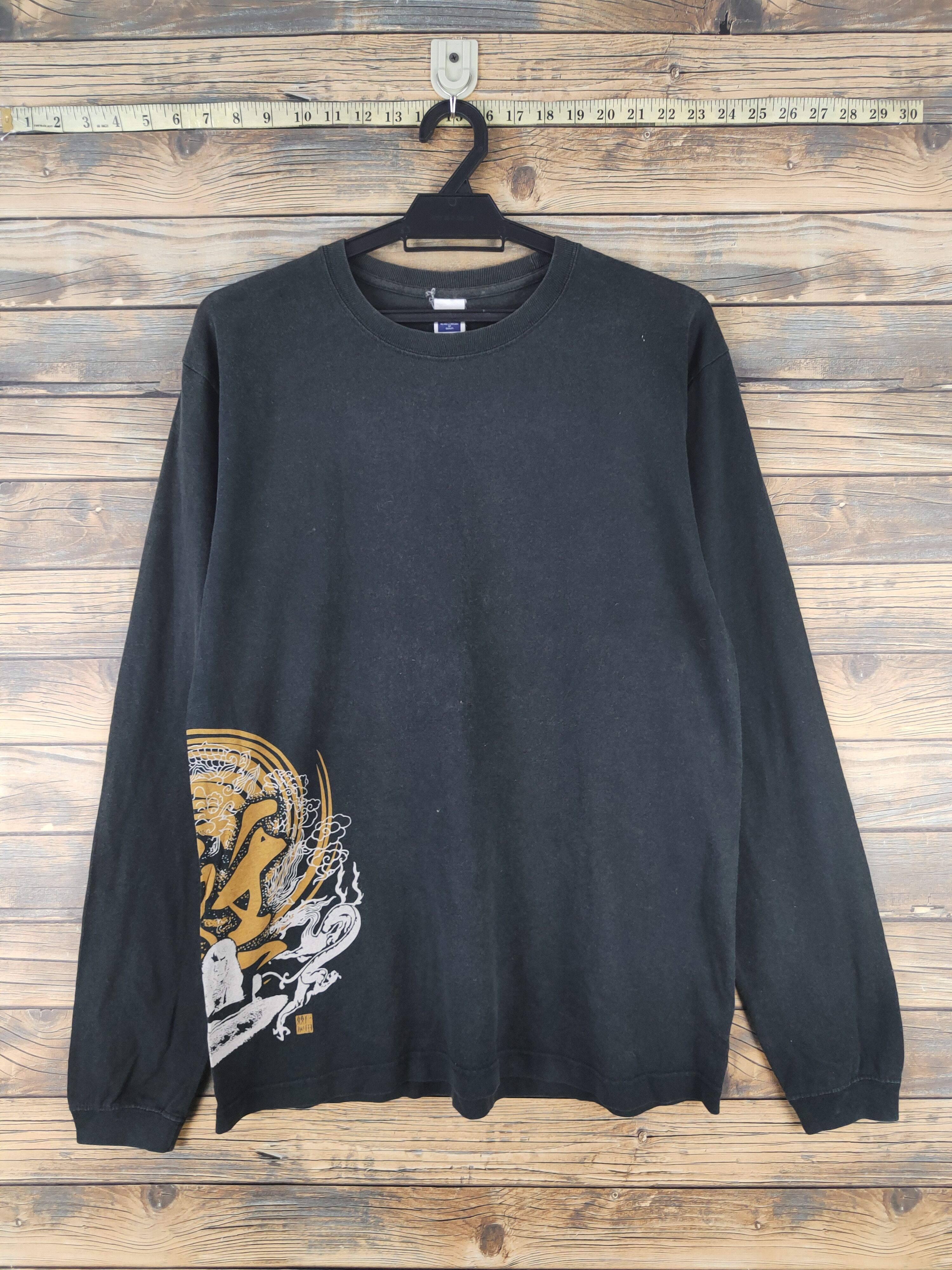 Japanese Brand DL Jellan Japan Black Long Sleeve T-shirts #1721 Size US M / EU 48-50 / 2 - 1 Thumbnail