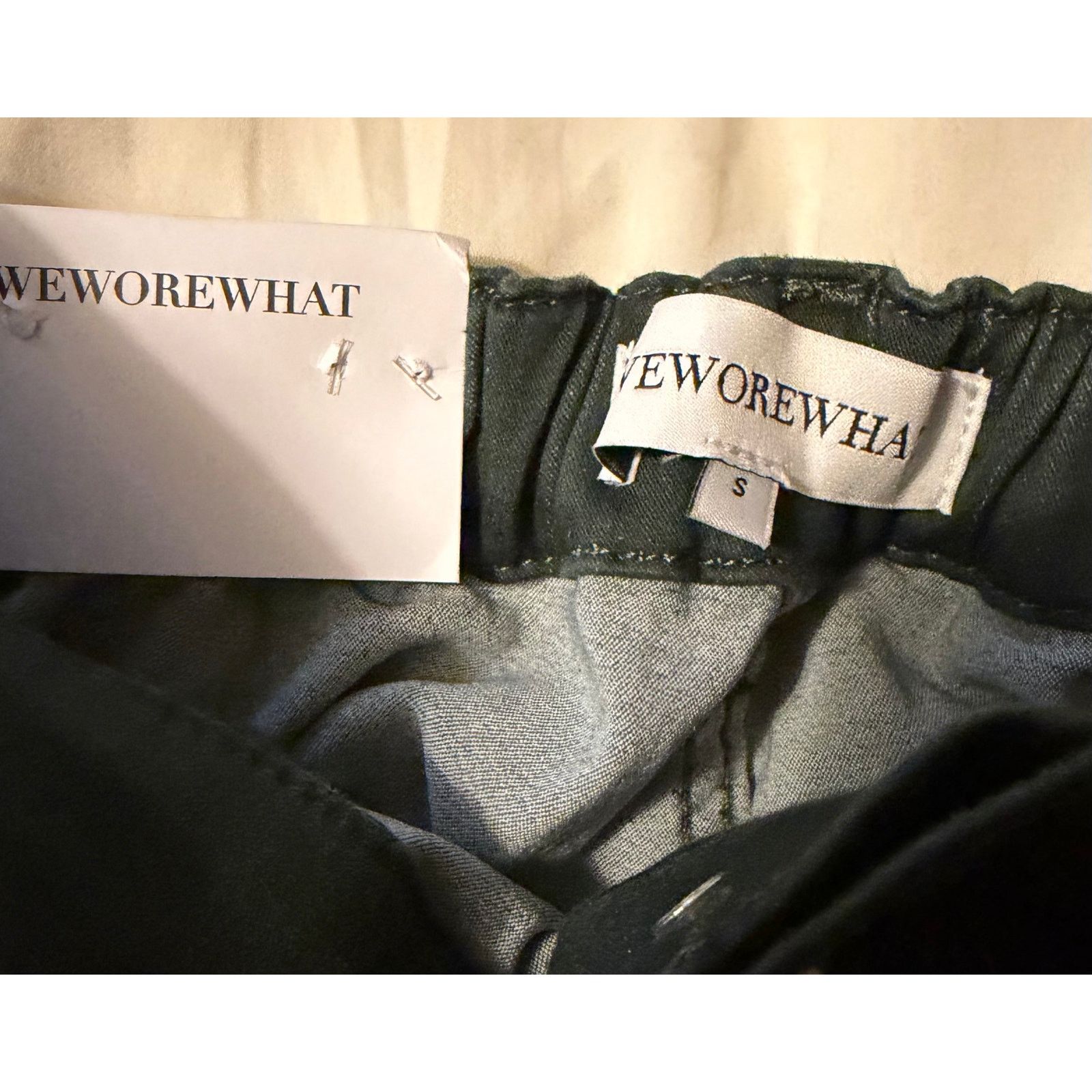 WeWoreWhat NWT WeWoreWhat Utility Straight Pants Emerald Sateen size S Size 28" / US 6 / IT 42 - 5 Thumbnail