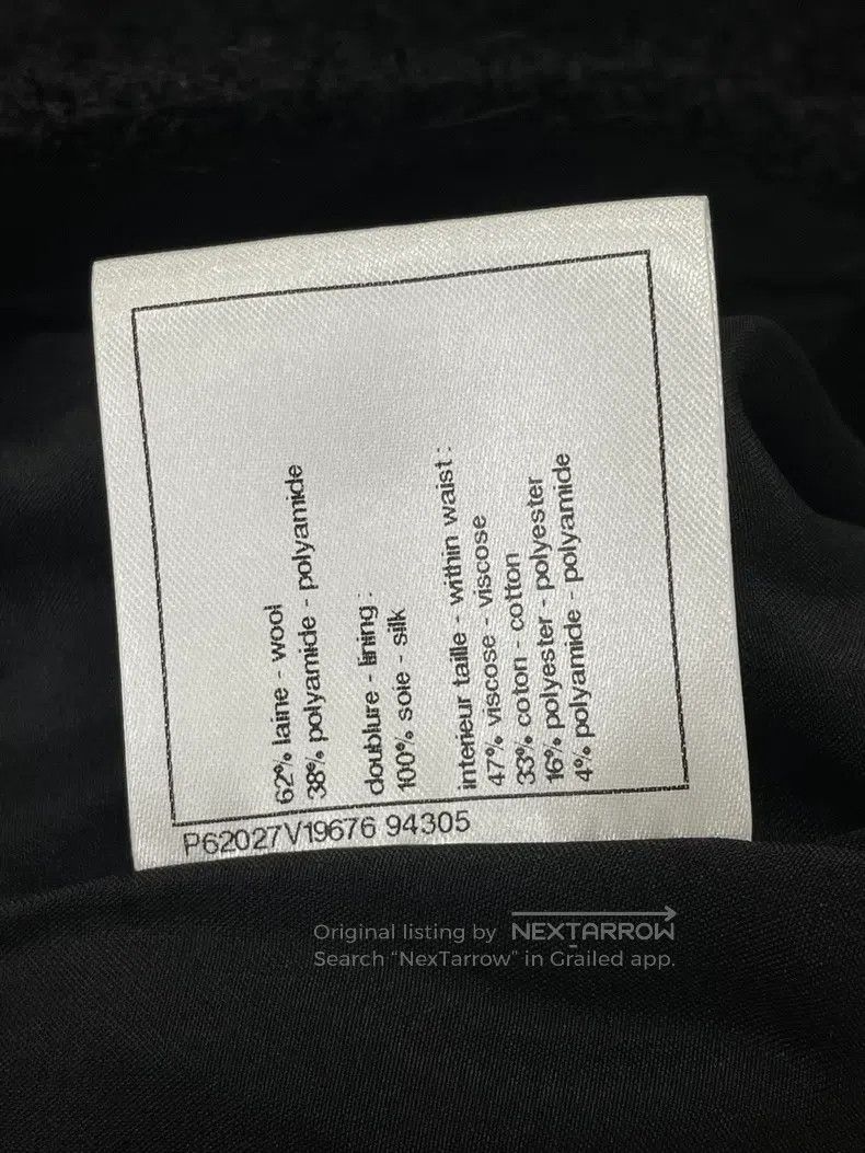 Chanel Chanel Black tweed trousers Size 42" / US 20 - 7 Thumbnail