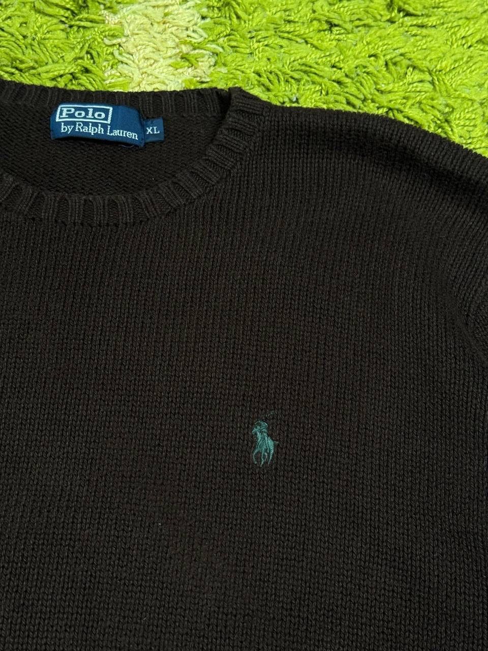 Polo Ralph Lauren × Ralph Lauren × Vintage Vintage Polo Ralph Lauren Brown Knit Sweater Size US XL / EU 56 / 4 - 2 Thumbnail