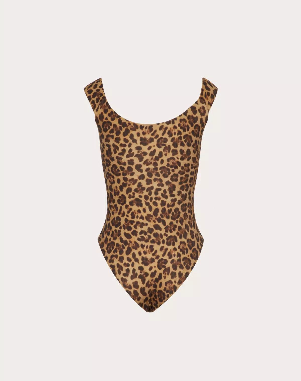 Valentino o1s1wg110625 Animalier Lycra Swimsuit in Leopoard/Brown Size XS / US 0-2 / IT 36-38 - 2 Thumbnail
