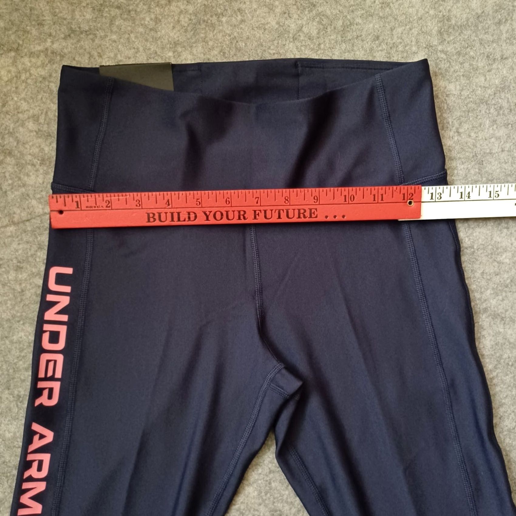 Under Armour Under Armour Womens Leggings M Blue High Rise Ankle Crop Compression NWT 27 in Inseam 24 in Capri Logo Breathable Stretch Easy Care Size 32" / US 10 / IT 46 - 7 Thumbnail