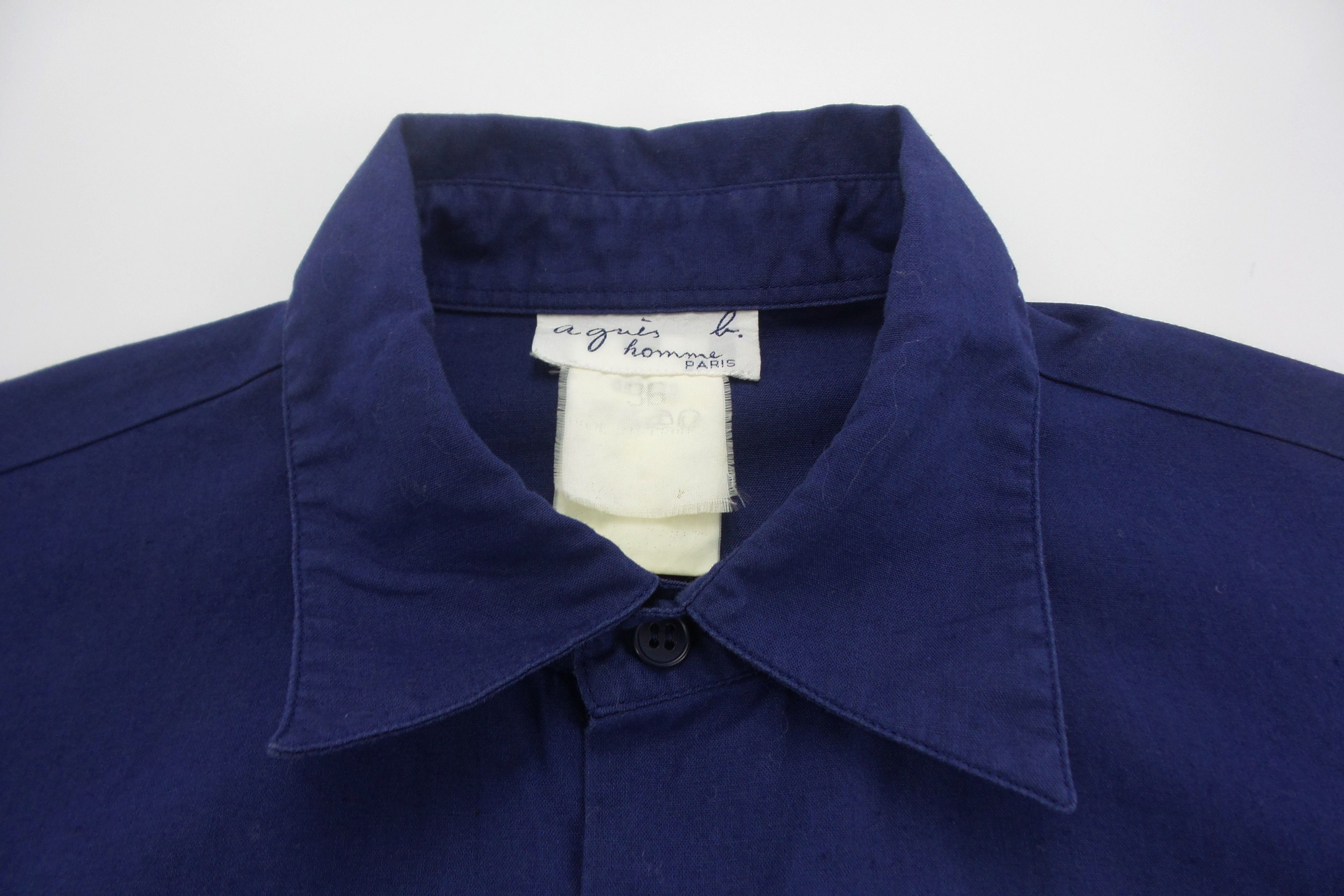 Designer × agnes b. Agnes B. Blue Single Pocket Shirts Size US M / EU 48-50 / 2 - 2 Thumbnail