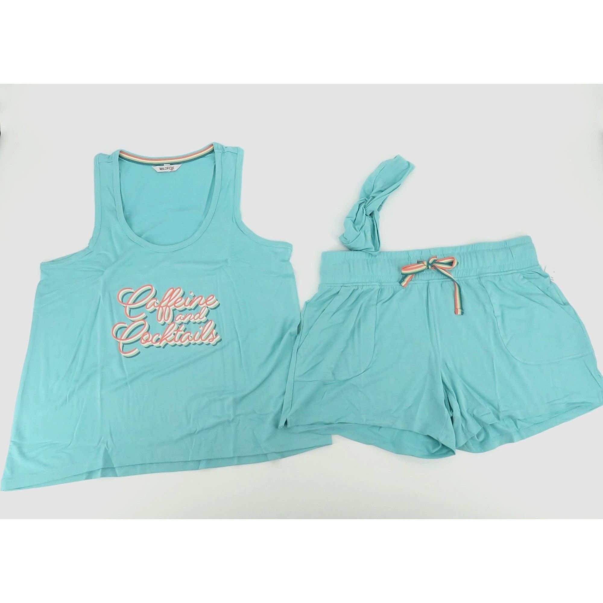 Wildfox Wildfox 3Pc Lounge Set Tank Shorts Headband Womens Mint Gre Size ONE SIZE - 1 Thumbnail