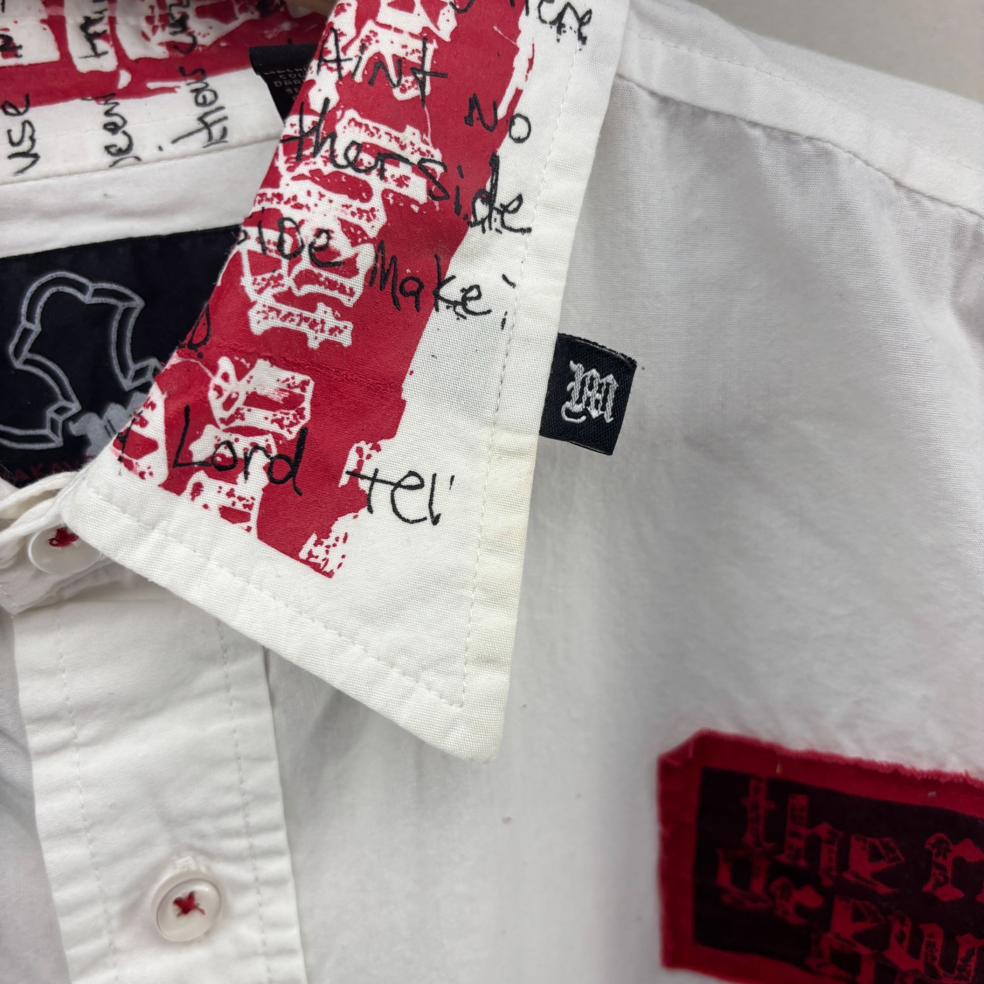 Makaveli TUPAC / MAKAVELI BRAND Vtg REMEMBER ME LYRICS French Cuff XL Size US XXL / EU 58 / 5 - 4 Thumbnail