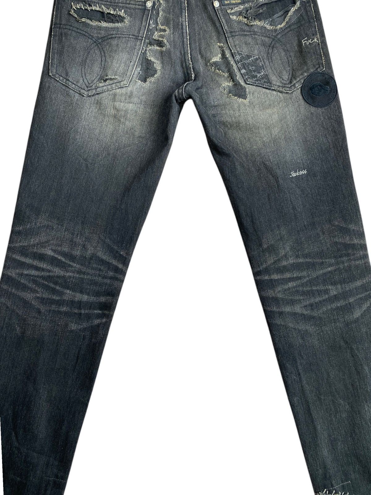 Japanese Brand Ego Tripping Japan Kurt Slim Fit Distressed Denim Size US 31 - 11 Thumbnail