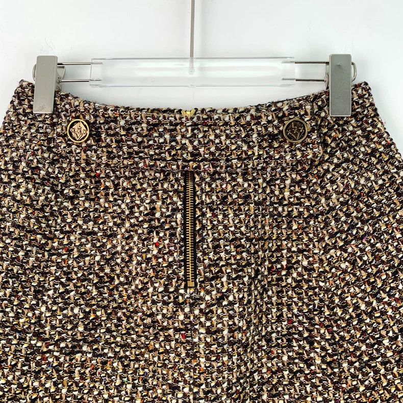 Louis Vuitton Louis Vuitton Brown logo wool knit casual skirt Size 39" - 5 Thumbnail