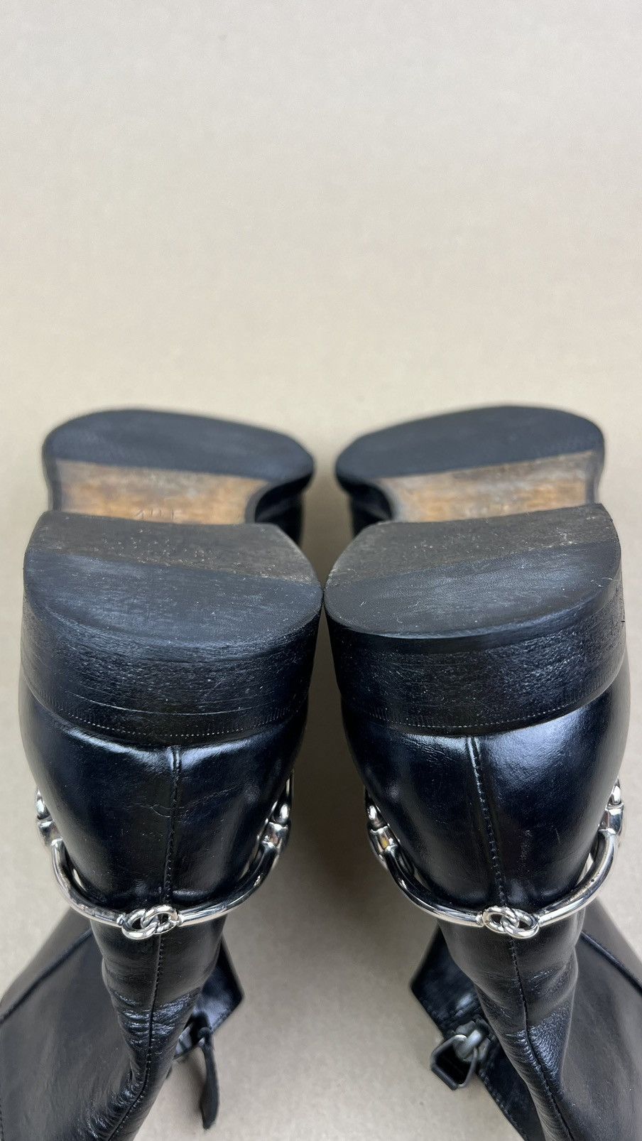 Gucci GUCCI Boots Ankle Leather Shoes HORSEBIT Side Zip Black Mens Size US 6.5 / EU 39-40 - 12 Thumbnail