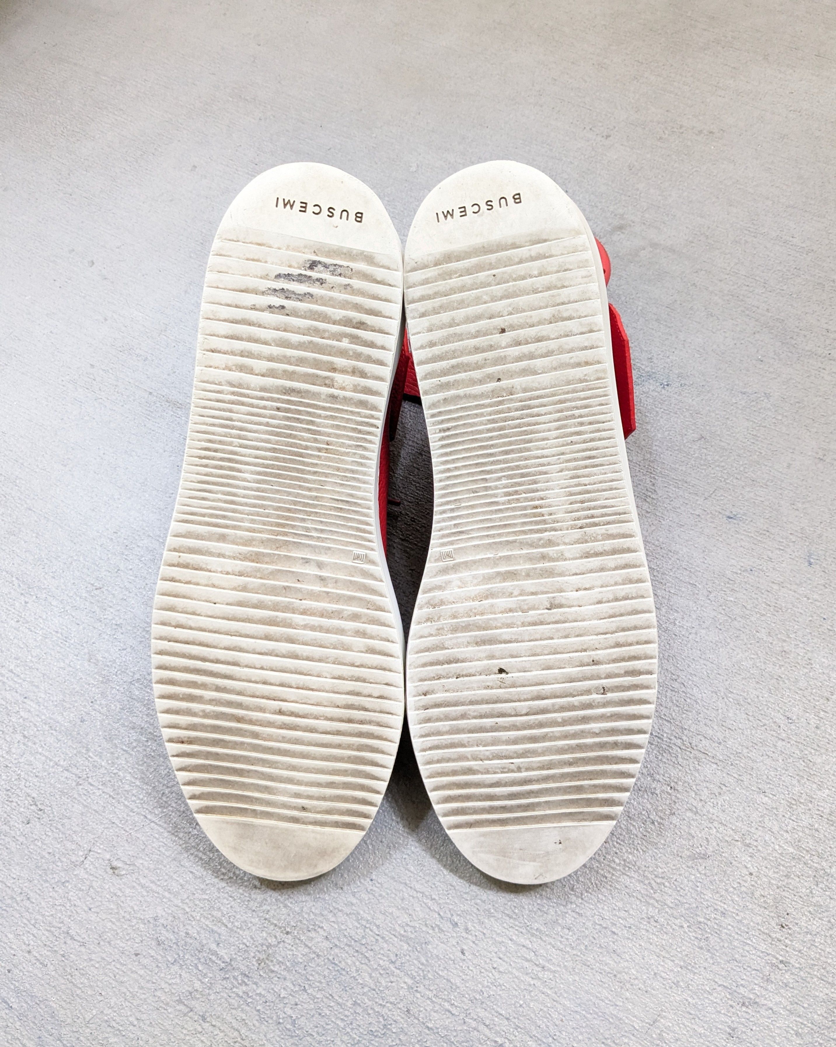 Buscemi Buscemi 100 MM Red Leather Italy Size 12 45 Sneakers Gold Size US 12 / EU 45 - 18 Thumbnail