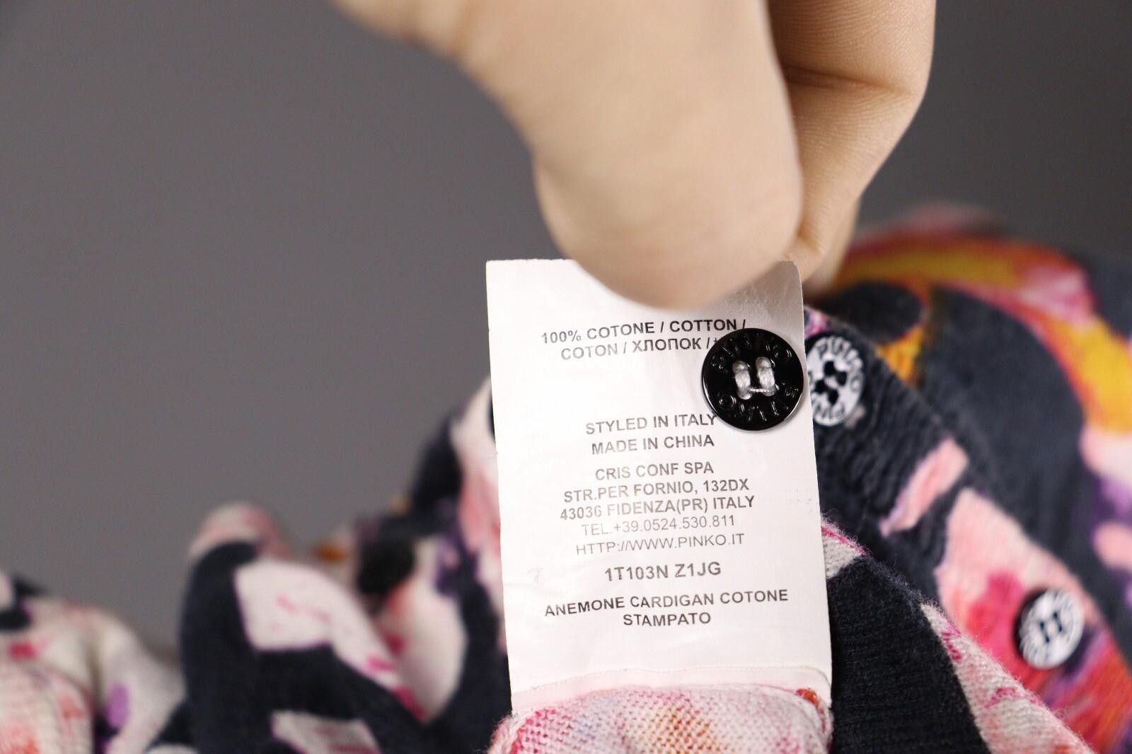 Pink Floyd Pinko Tag Anemone Cardigan Cottone Stampato Sweater Size S Size S / US 4 / IT 40 - 10 Thumbnail