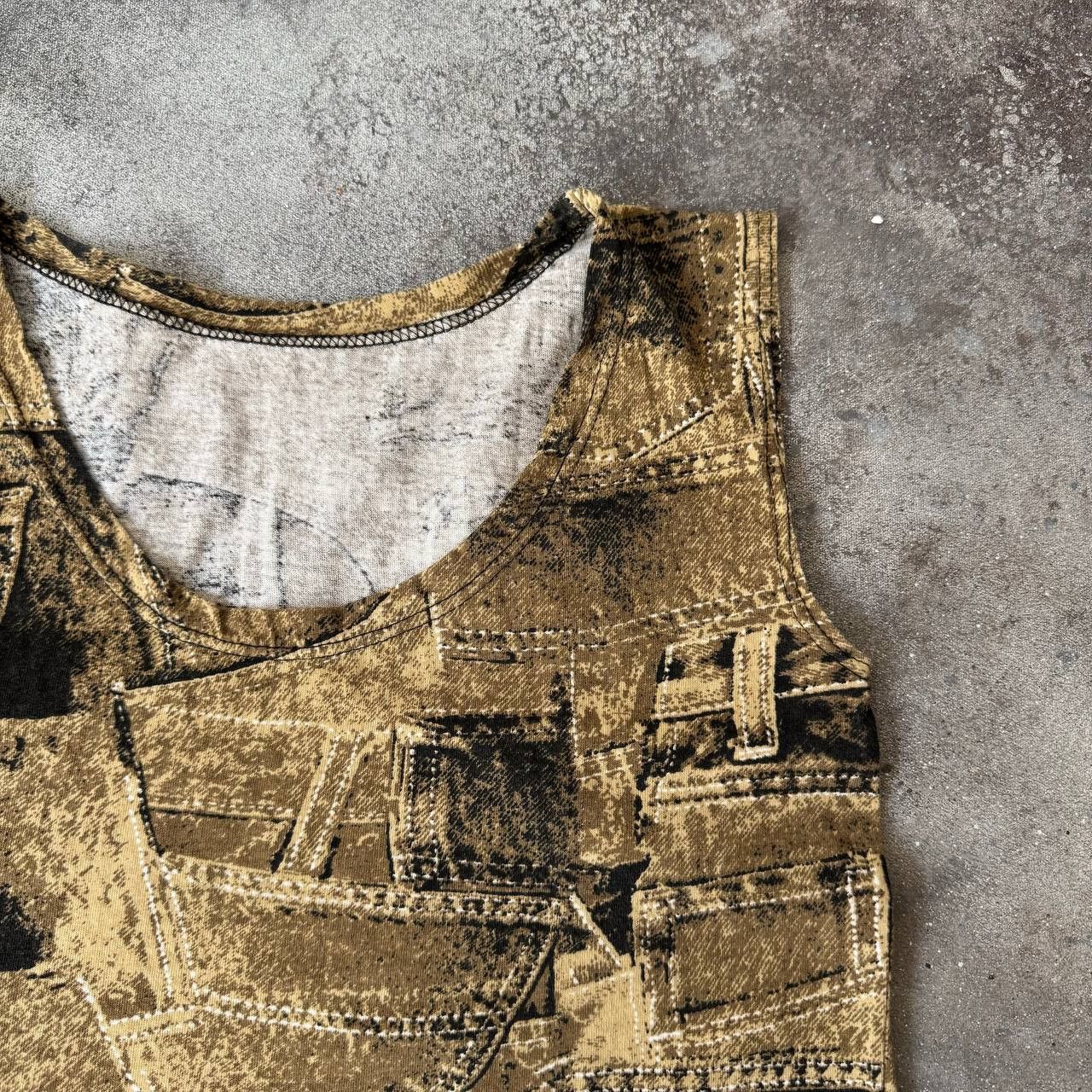 20471120 × Hysteric Glamour × Japanese Brand Washed Denim Printed Crop Top Size S / US 4 / IT 40 - 4 Thumbnail