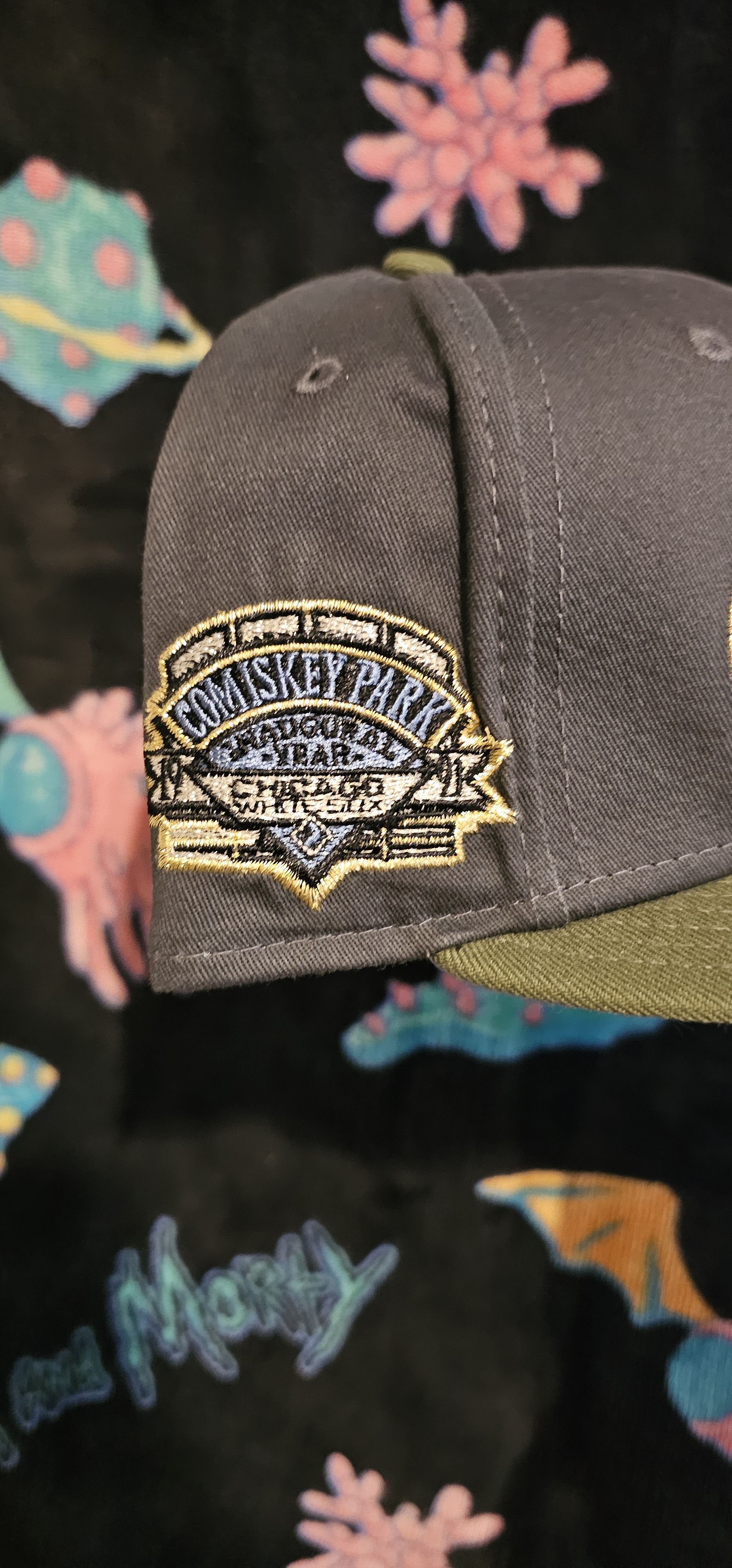 New Era Sz 7 5/8 Chicago white Sox Two Tone 1991 Comiskey Park Patch Size ONE SIZE - 2 Thumbnail