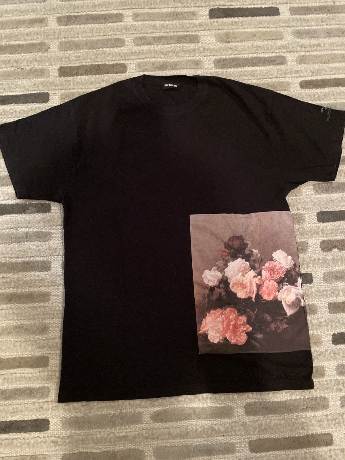 image of Raf Simons Ram Simons Joy Divison Tee in Black, Men's (Size Small)