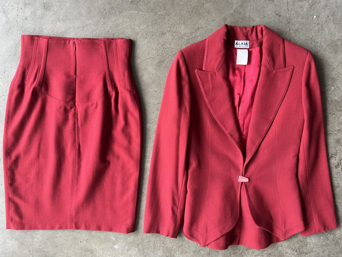Alaia Alaïa - F/W91 Structured Suit Blazer Skirt Size S / US 4 / IT 40 - 5 Thumbnail